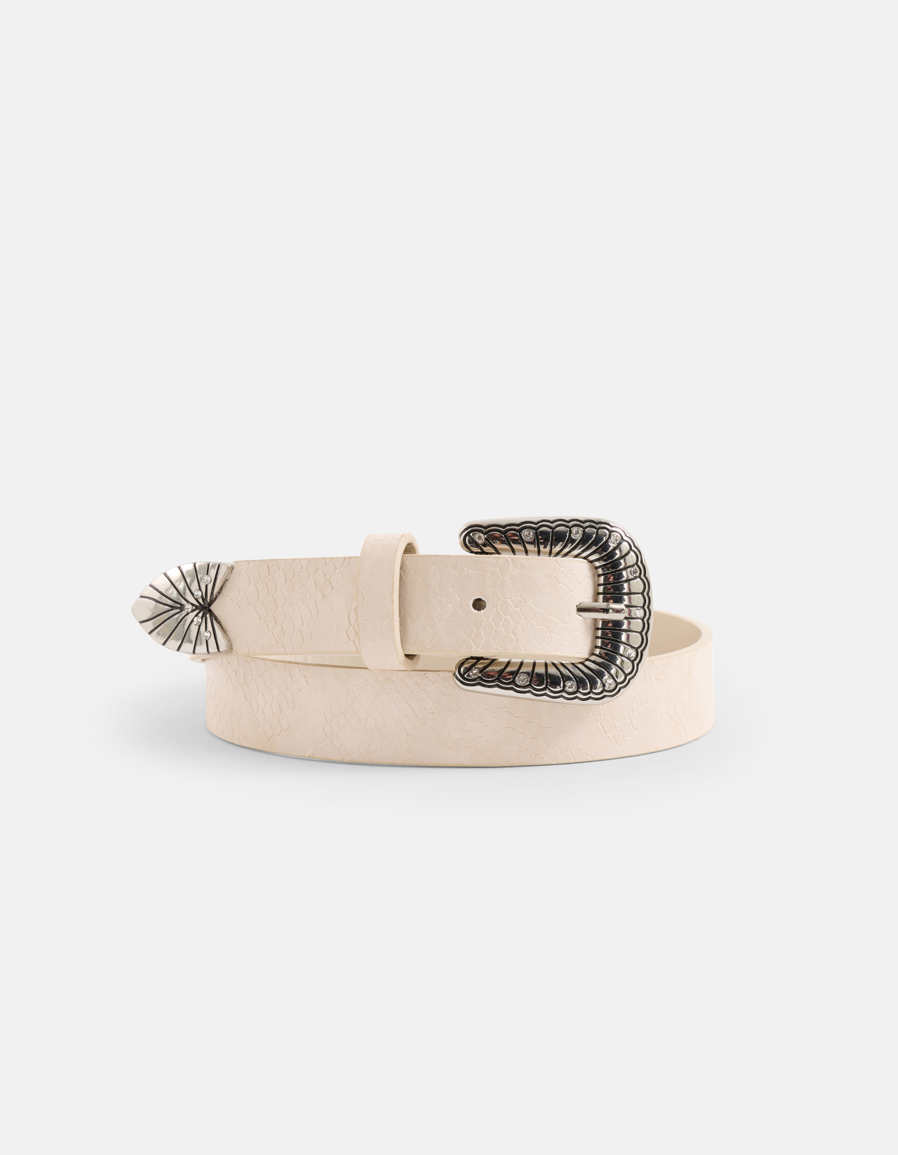 Cowboy-Schlangengürtel Beige SHOEBY ACCESSOIRES