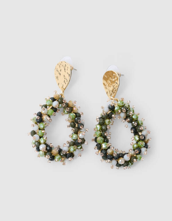 Perlen-Tropfenohrringe Grün SHOEBY ACCESSOIRES