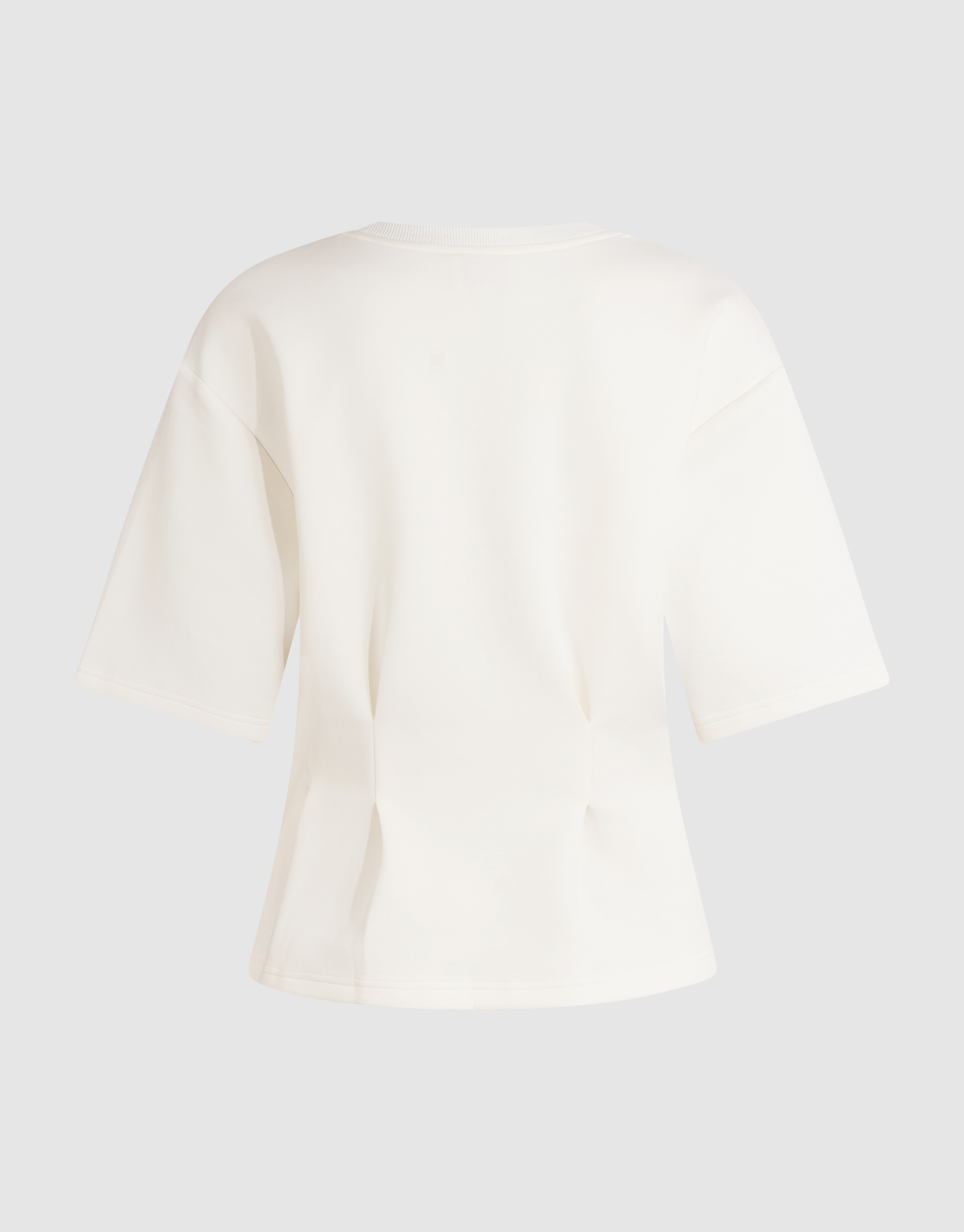 Peplum-Scuba-T-Shirt Gebrochenem Wei&szlig; SHOEBY WOMEN