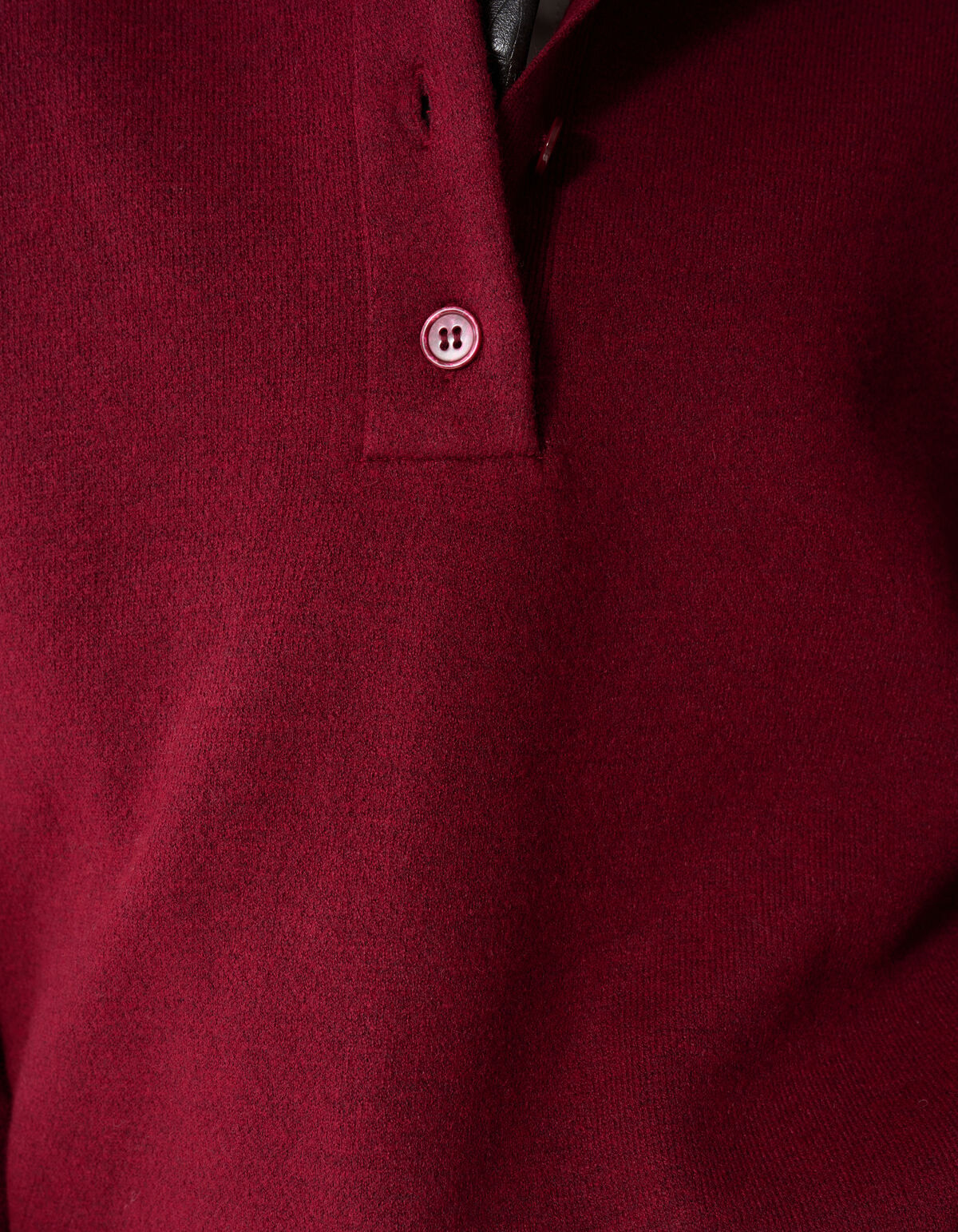 Oversized Polo Strickpullover Rot SHOEBY WOMEN