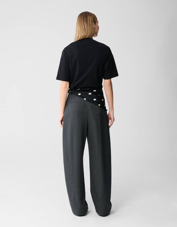 Basic-T-Shirt in &Uuml;bergr&ouml;&szlig;e Schwarz SHOEBY WOMEN