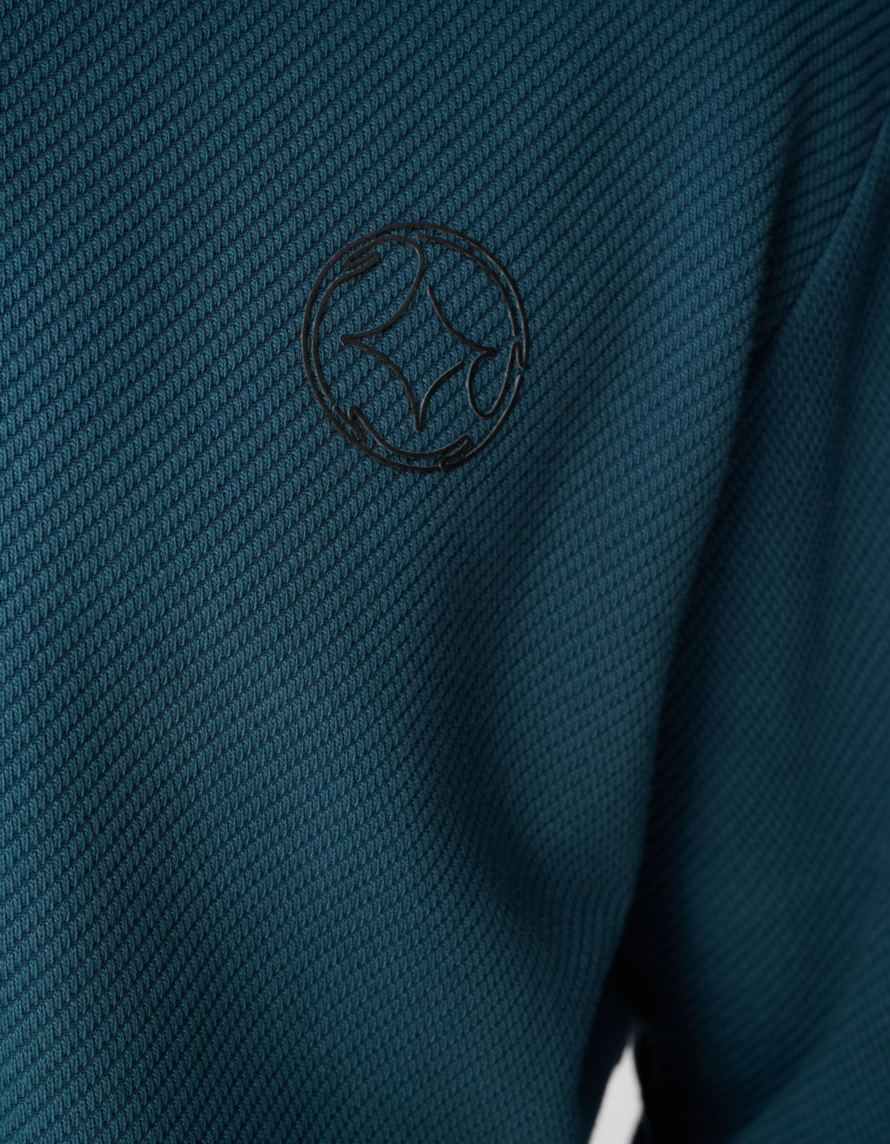 Halb-Zip-Pullover, dunkelgrün SHOEBY MEN