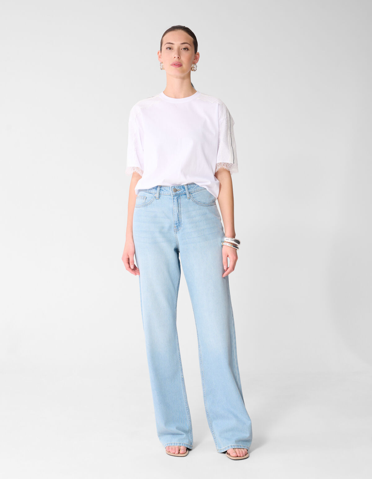 Jeans mit weitem Bein gebleicht SHOEBY WOMEN