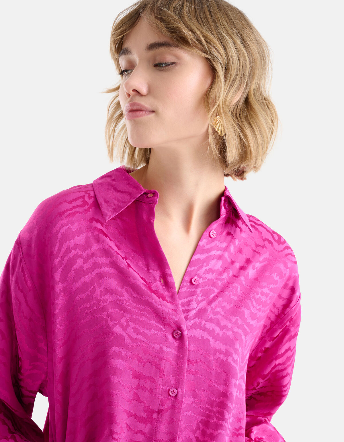 Jacquard-Bluse Rosa SHOEBY WOMEN