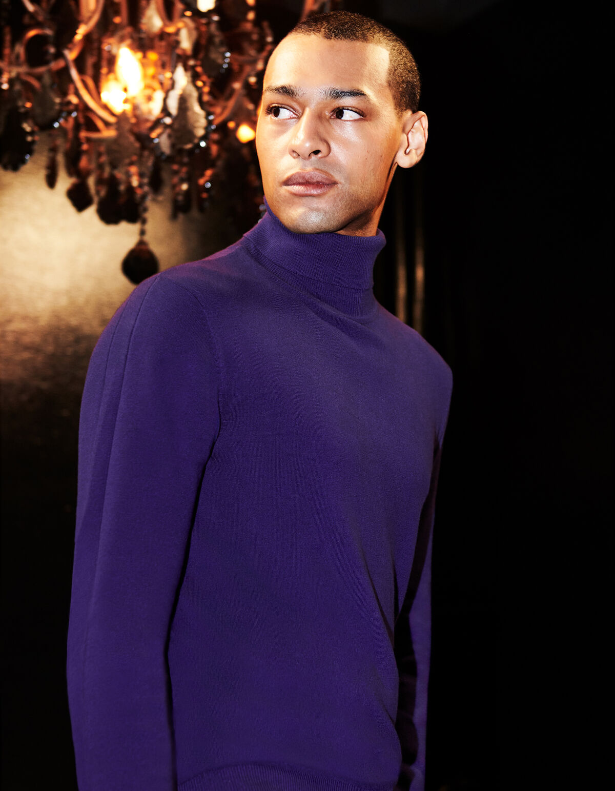 Rollkragenpullover Lila SHOEBY MEN