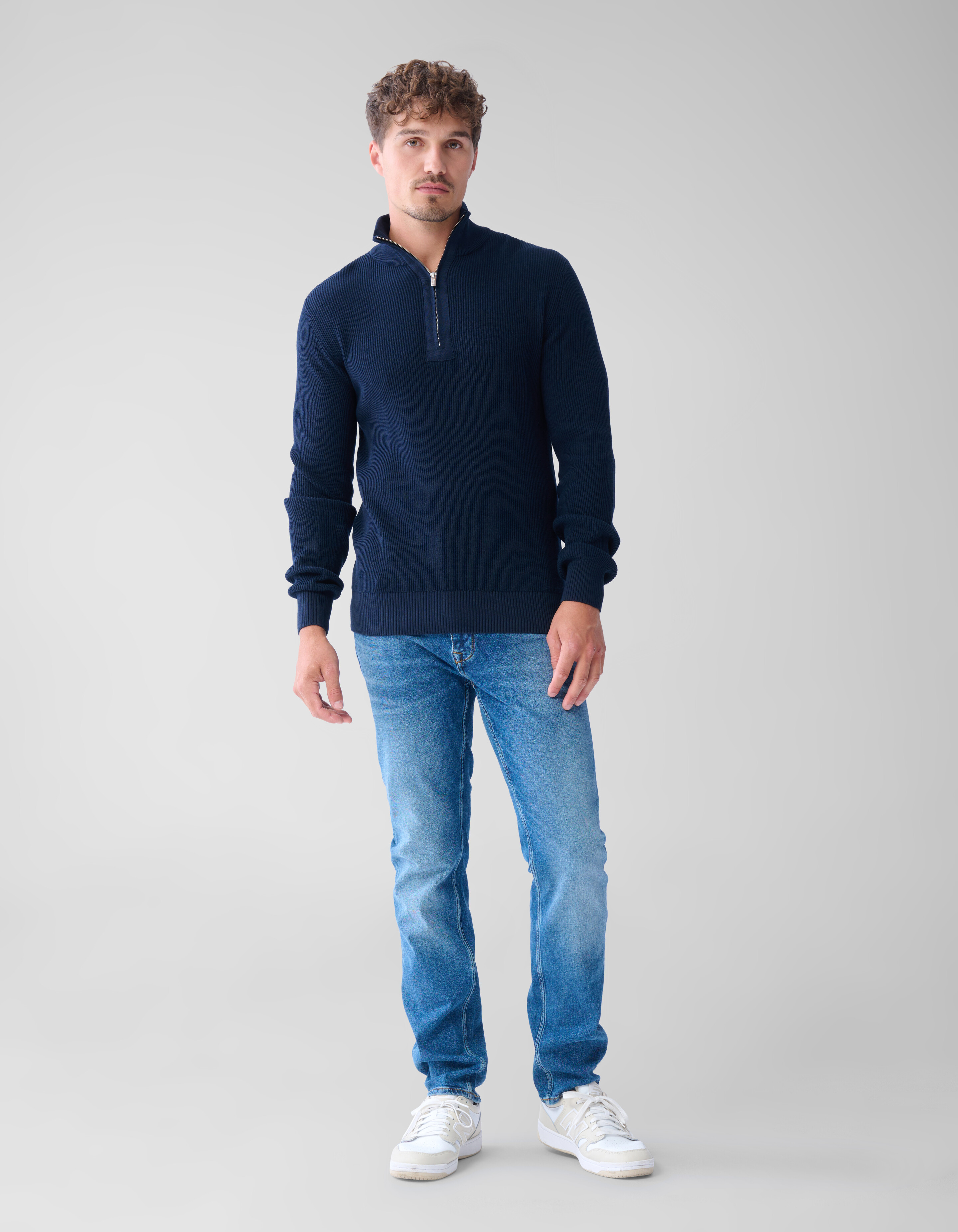 Pullover mit Reißverschluss Navy SHOEBY MEN