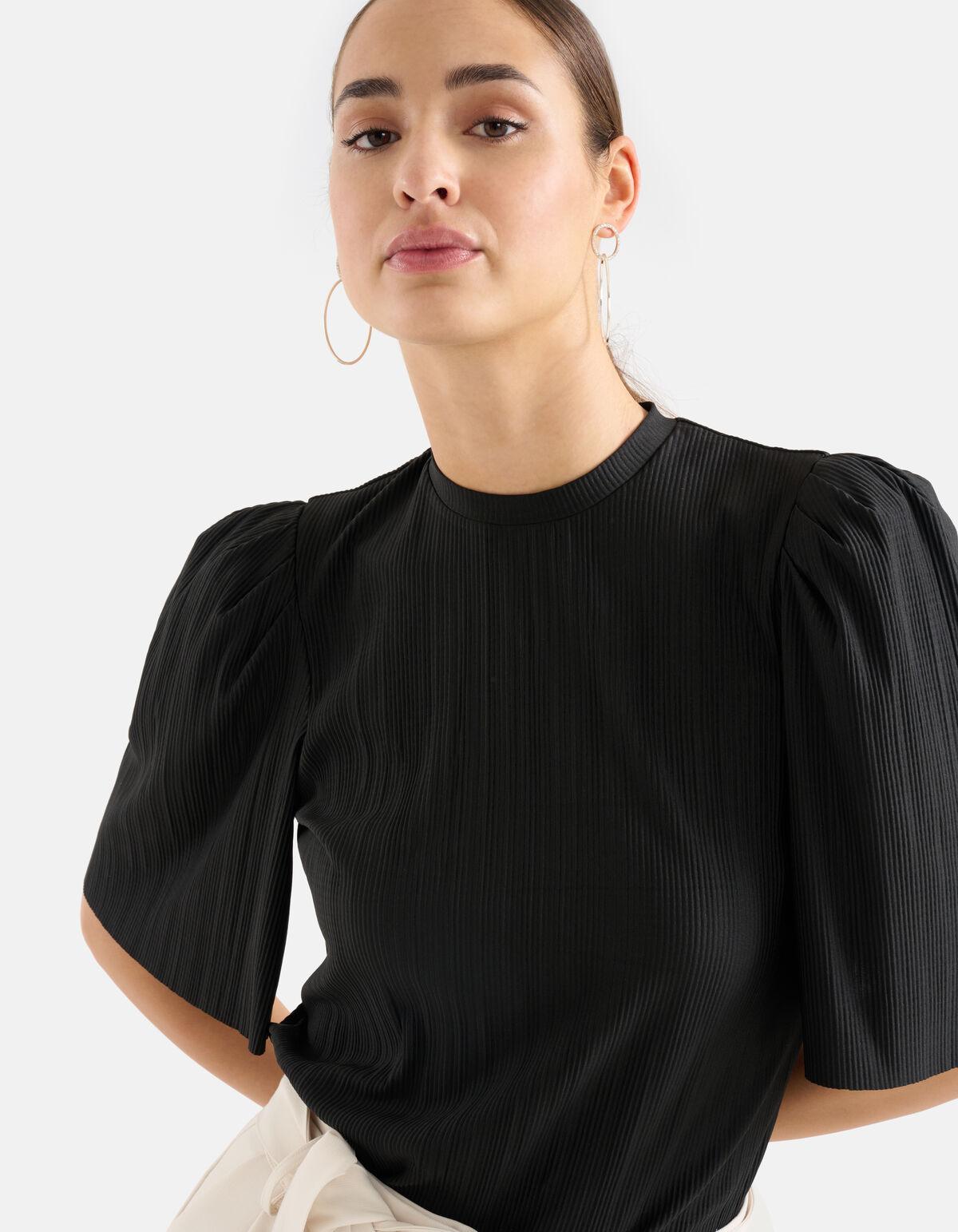 Crinkle Top Schwarz SHOEBY WOMEN