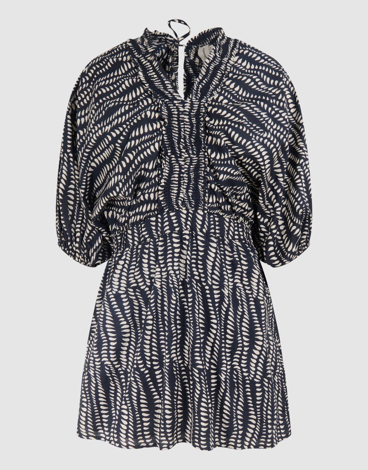 Bedrucktes Minikleid Schwarz/Weiß SHOEBY WOMEN