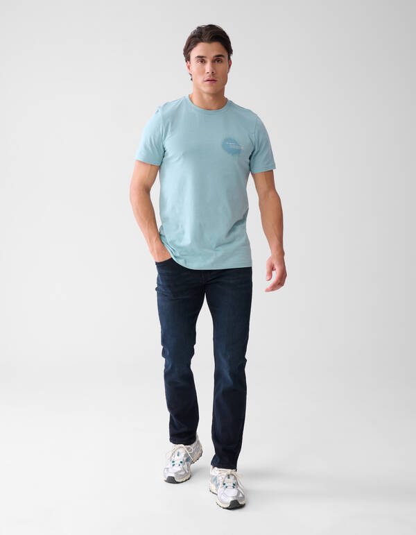 Straight Jeans Blau/Schwarz Länge 32 Refill