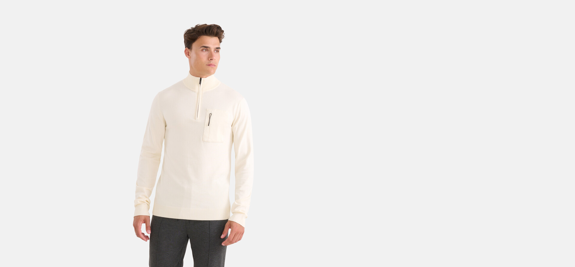 Rollkragenpullover mit Reißverschluss Off White SHOEBY MEN