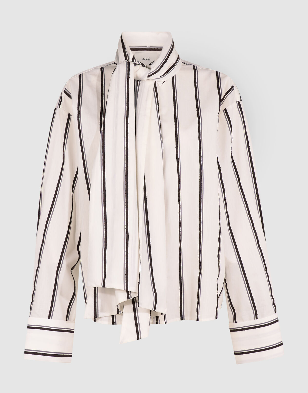 Gestreifte Jacquard-Bluse Offwhite By Mieke SHOEBY WOMEN