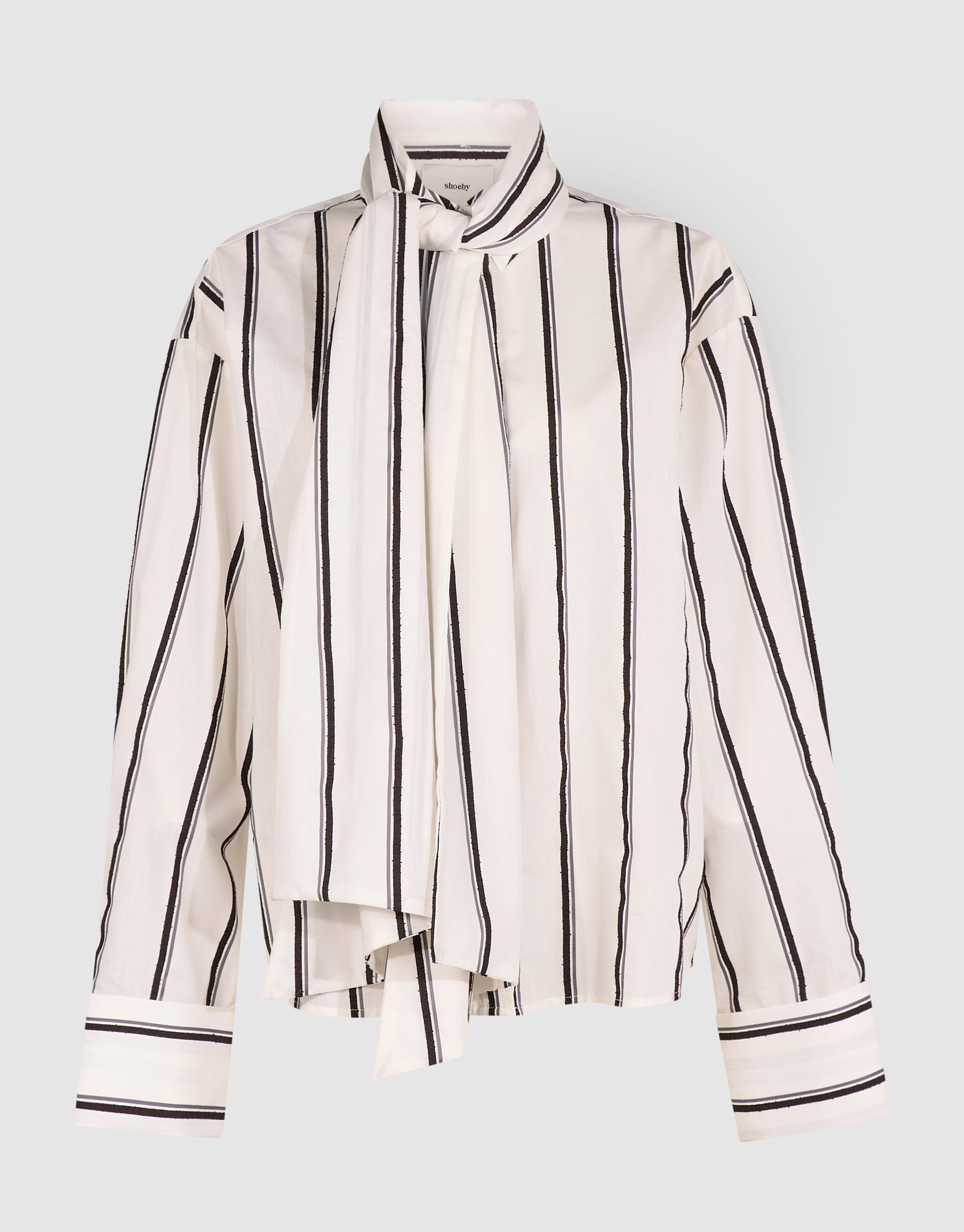 Gestreifte Jacquard-Bluse Offwhite By Mieke SHOEBY WOMEN