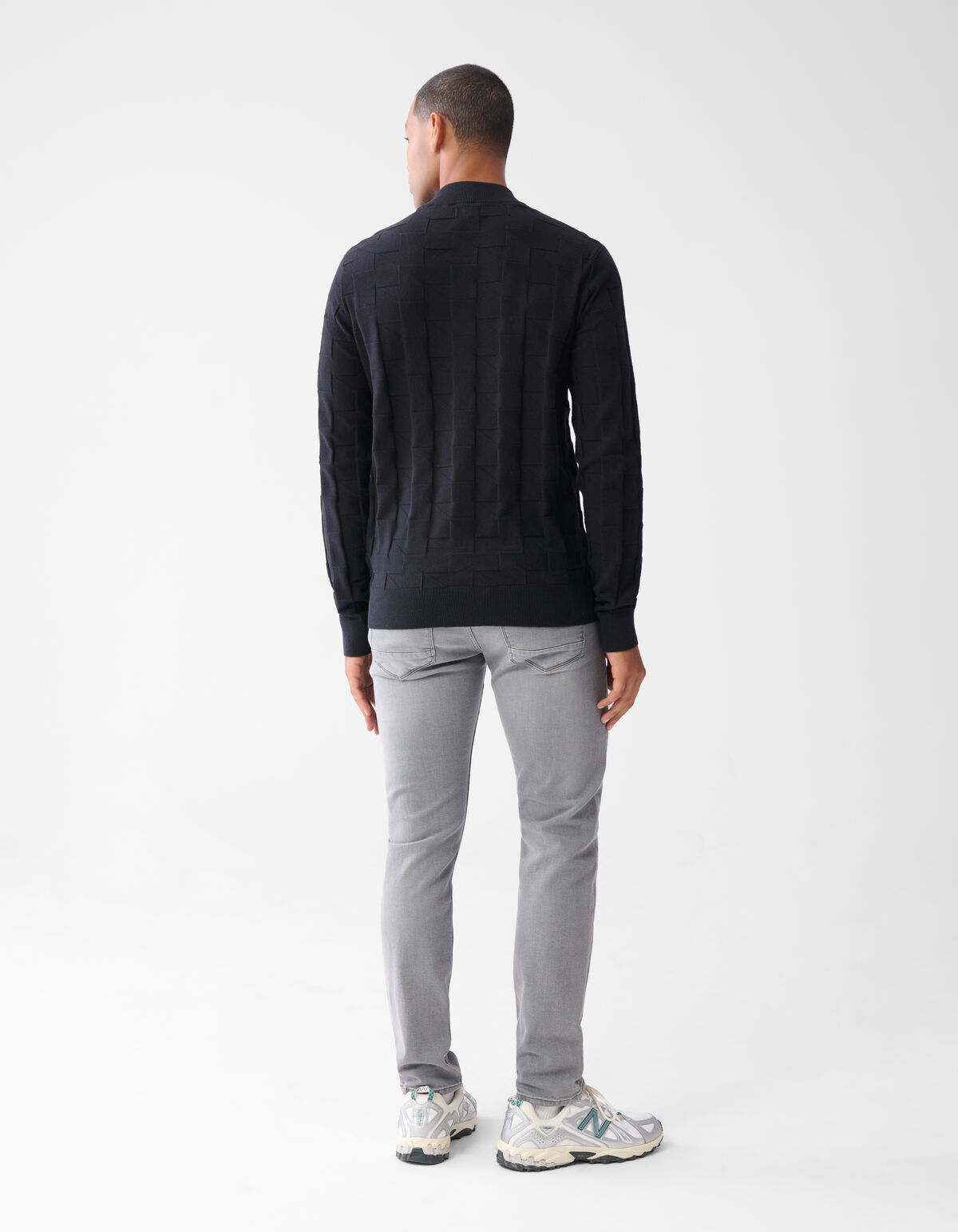 Pied De Poule Pullover Schwarz SHOEBY MEN