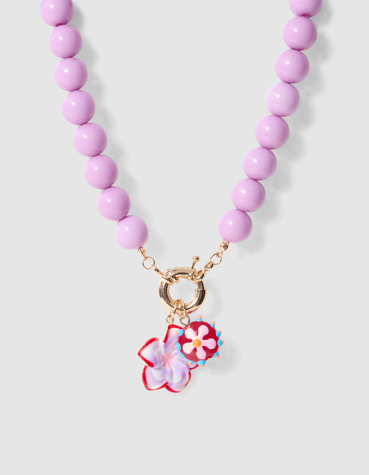 Statement Blumenhalskette Rosa SHOEBY ACCESSOIRES