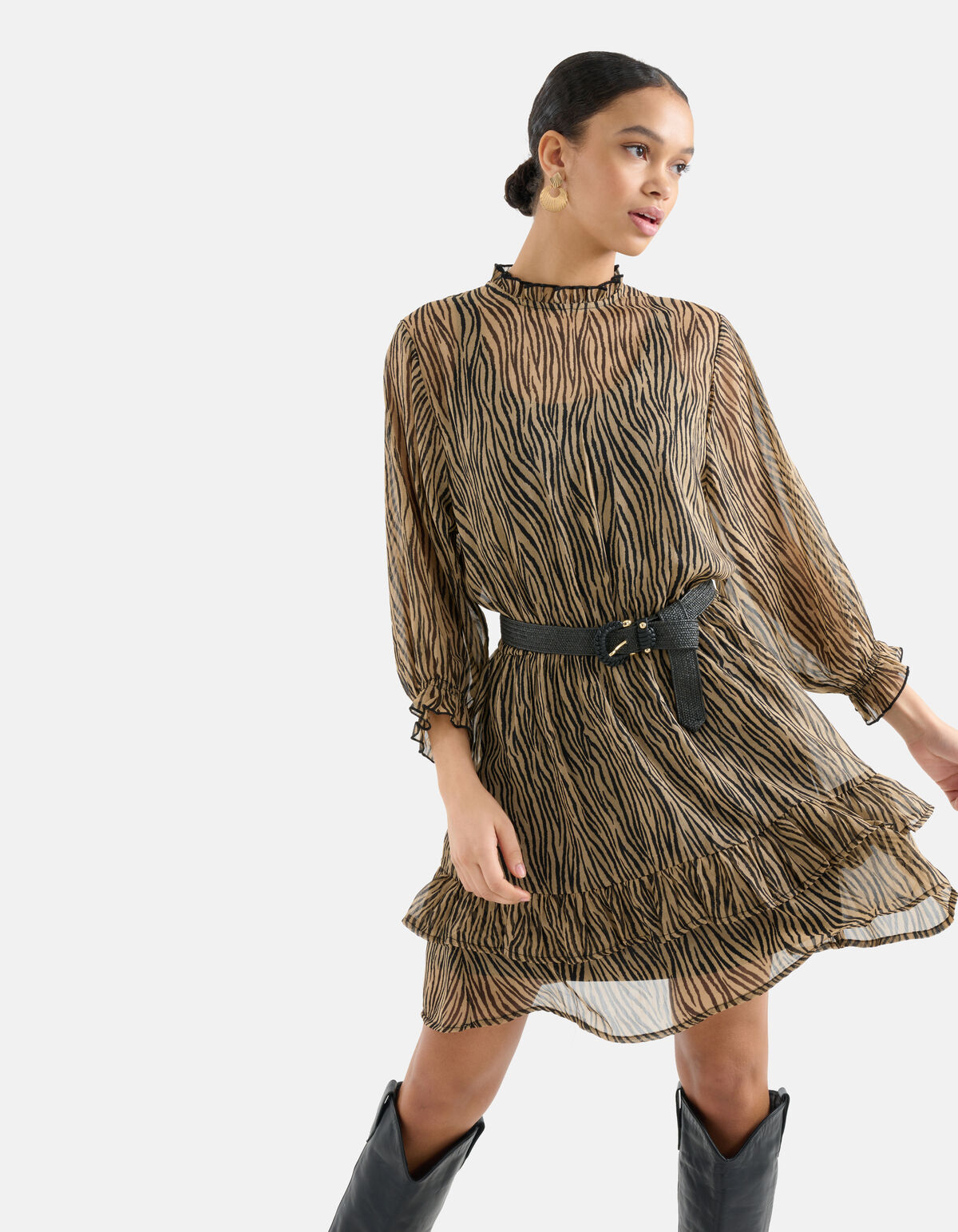 Schmaler Raffia-Gürtel Schwarz SHOEBY ACCESSOIRES