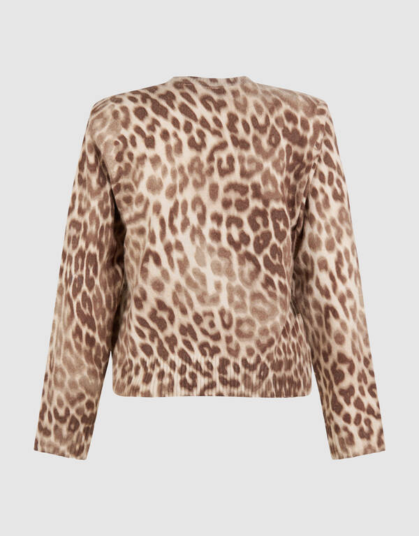 Leopard Artwork Strickpullover Sand SHOEBY WOMEN
