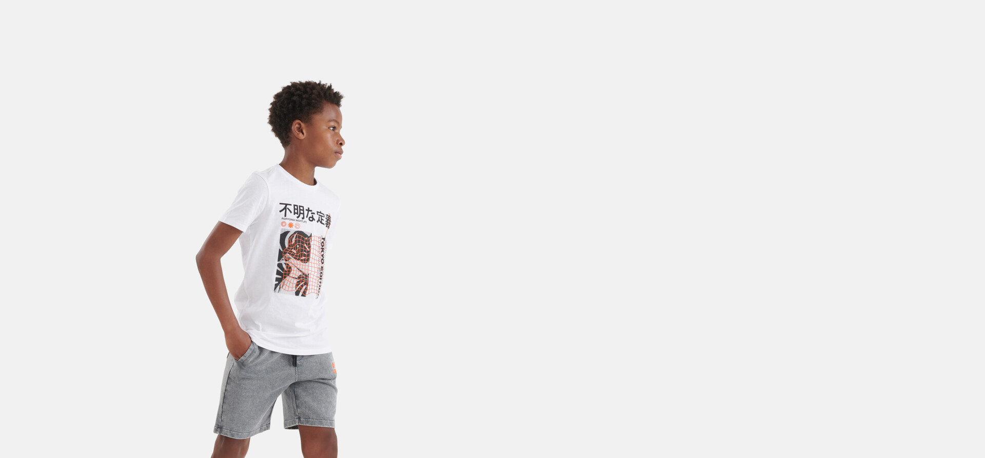 Grafisches T-Shirt Weiß SHOEBY BOYS