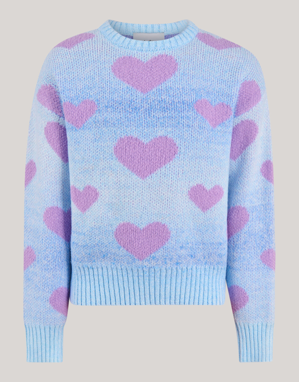 Herz bedruckter Degrade Pullover Blau SHOEBY GIRLS