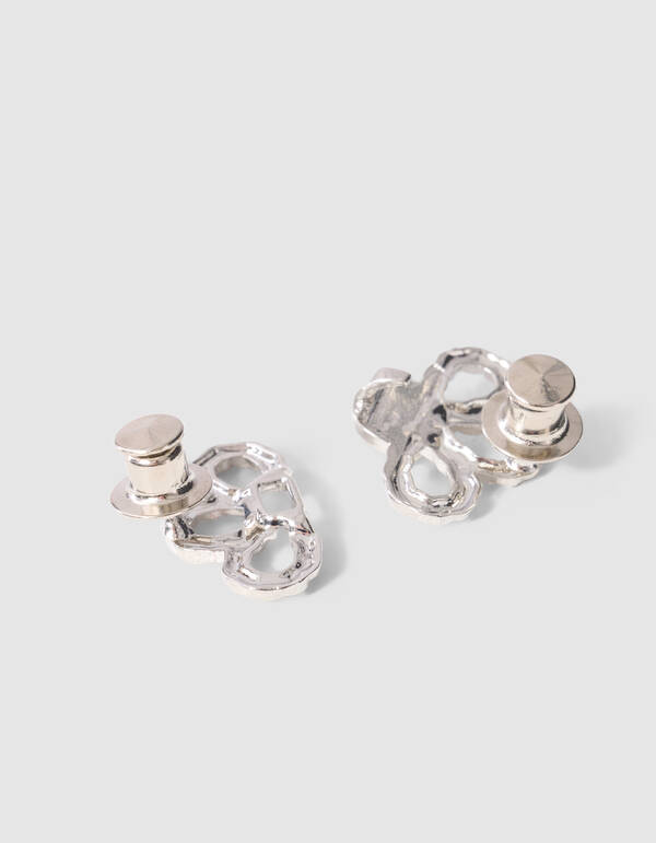 Flower Jeans-Ansteckpins Silber SHOEBY ACCESSOIRES