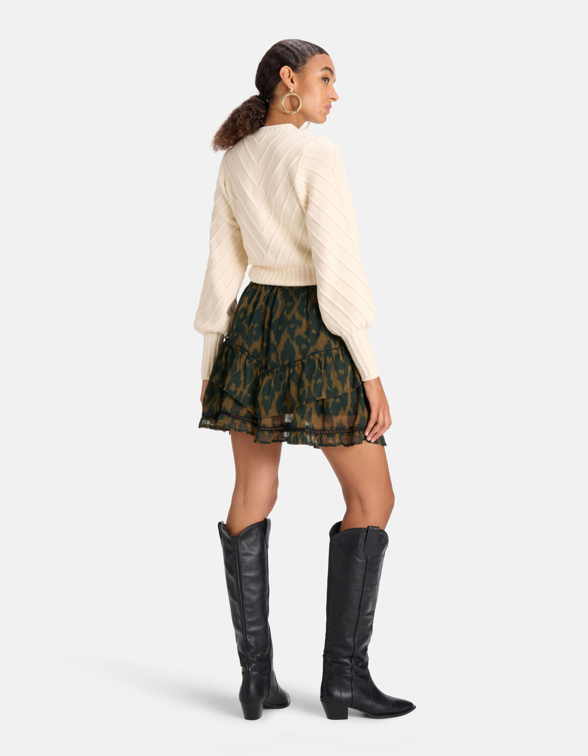 Diagonaler Pullover Off White SHOEBY WOMEN