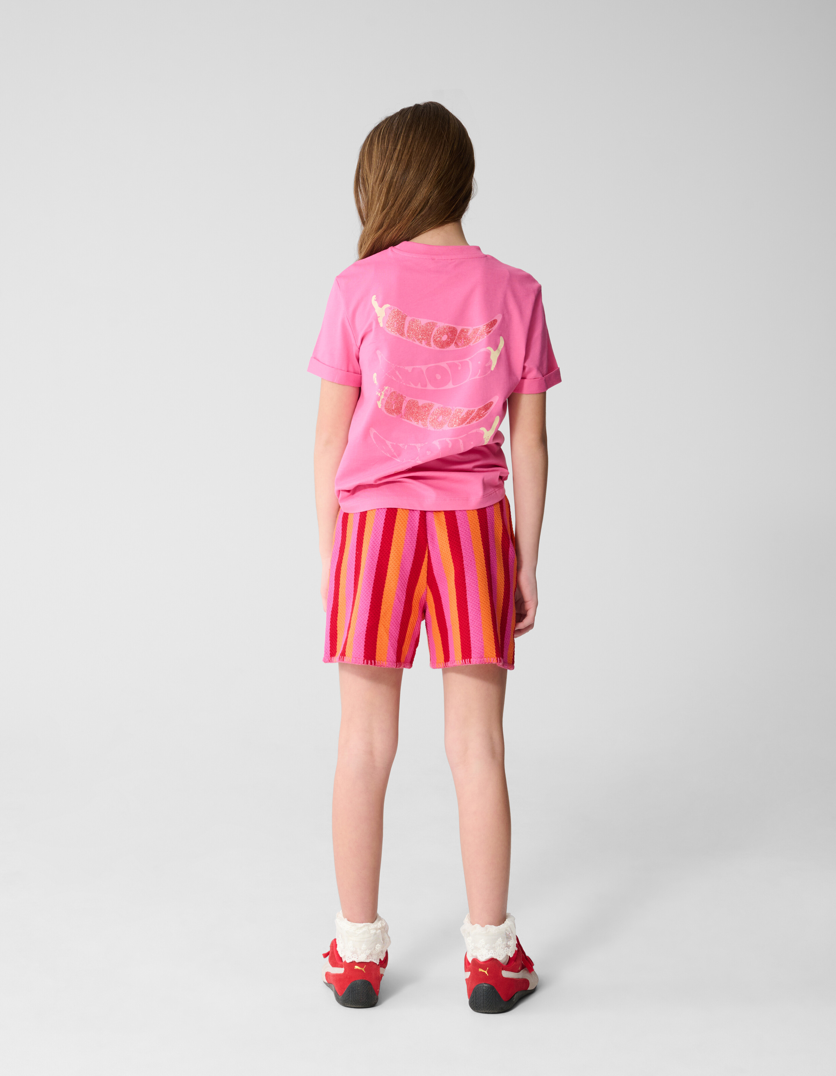 Amour Pimente Artwork T-Shirt Rosa SHOEBY GIRLS