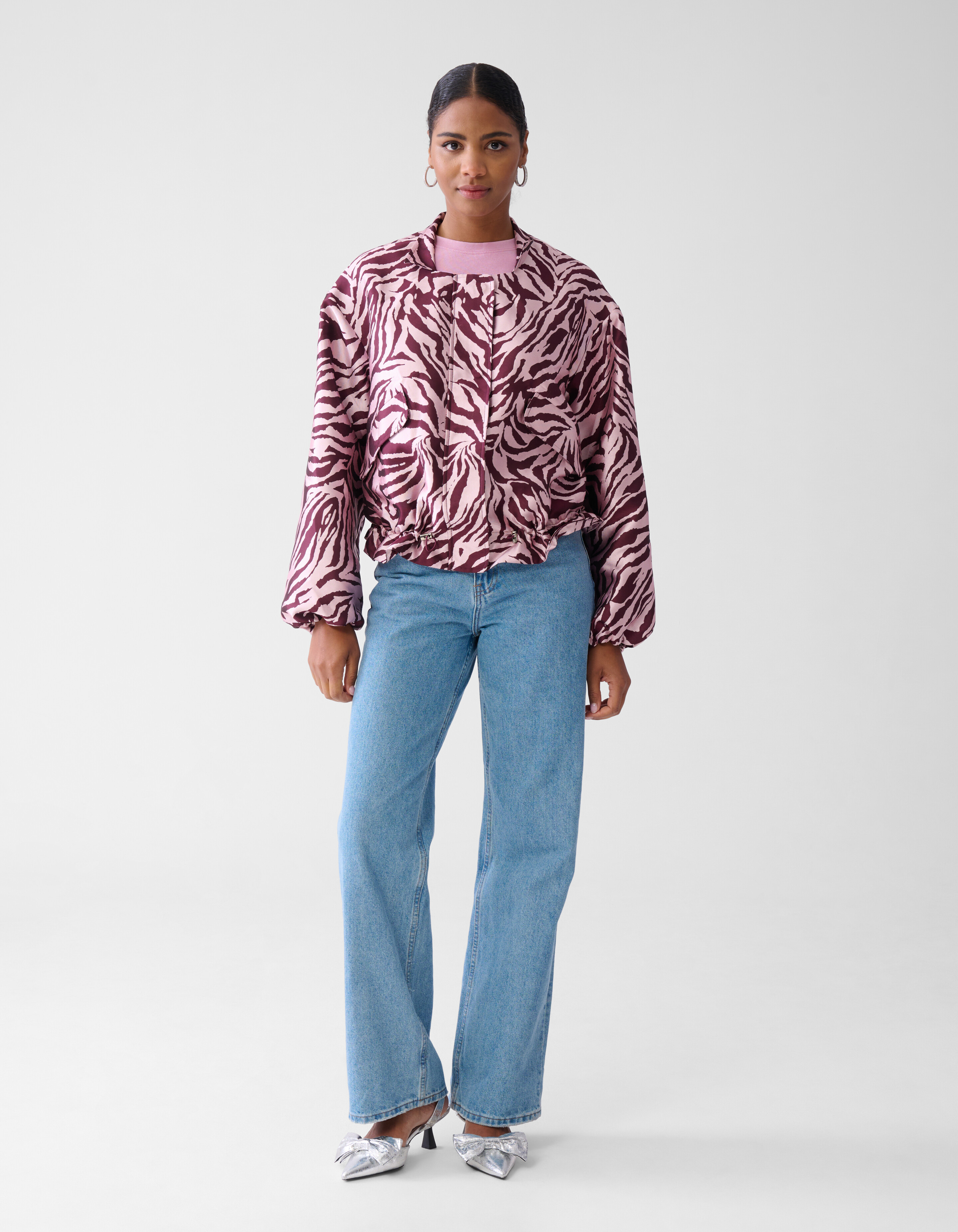 Bedruckter Bomber Dunkelrot SHOEBY WOMEN
