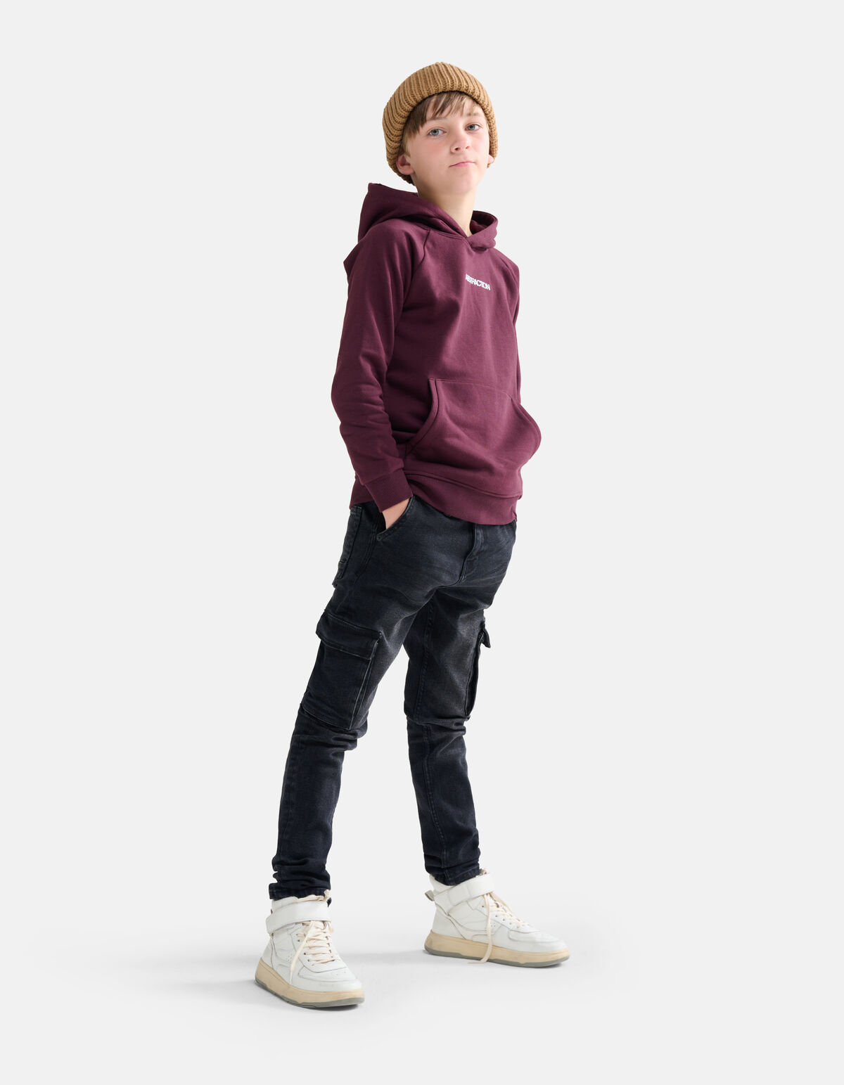 Hoodie mit Aufdruck Dunkelrot SHOEBY BOYS