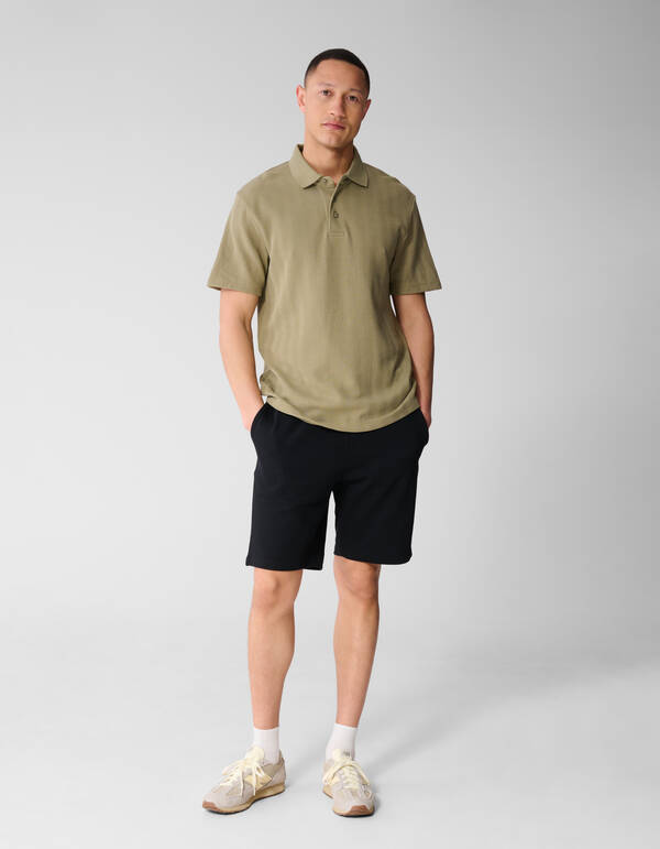 Waffelstreifen-Polo Khaki SHOEBY MEN