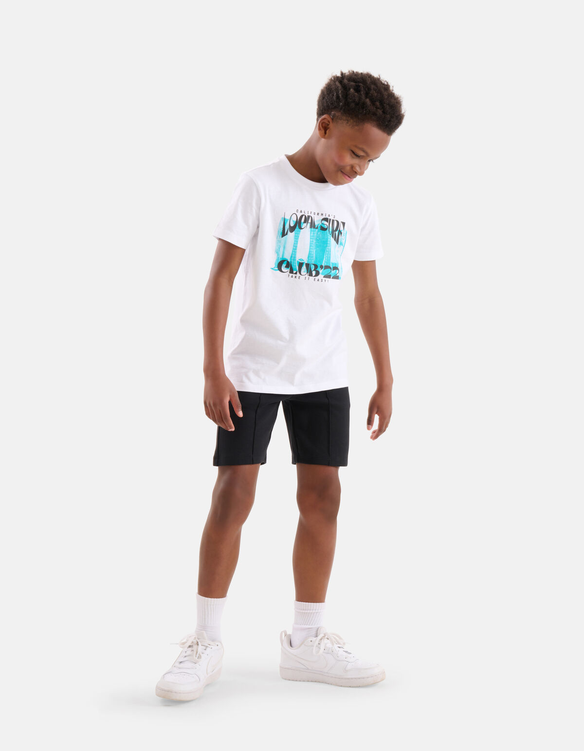 Print-T-Shirt Weiß SHOEBY BOYS