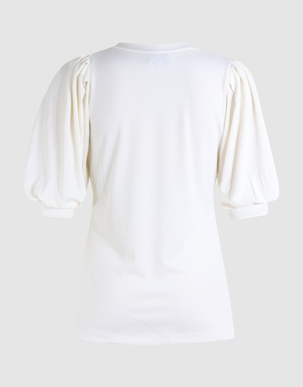 Rib Jersey Top Wit SHOEBY WOMEN