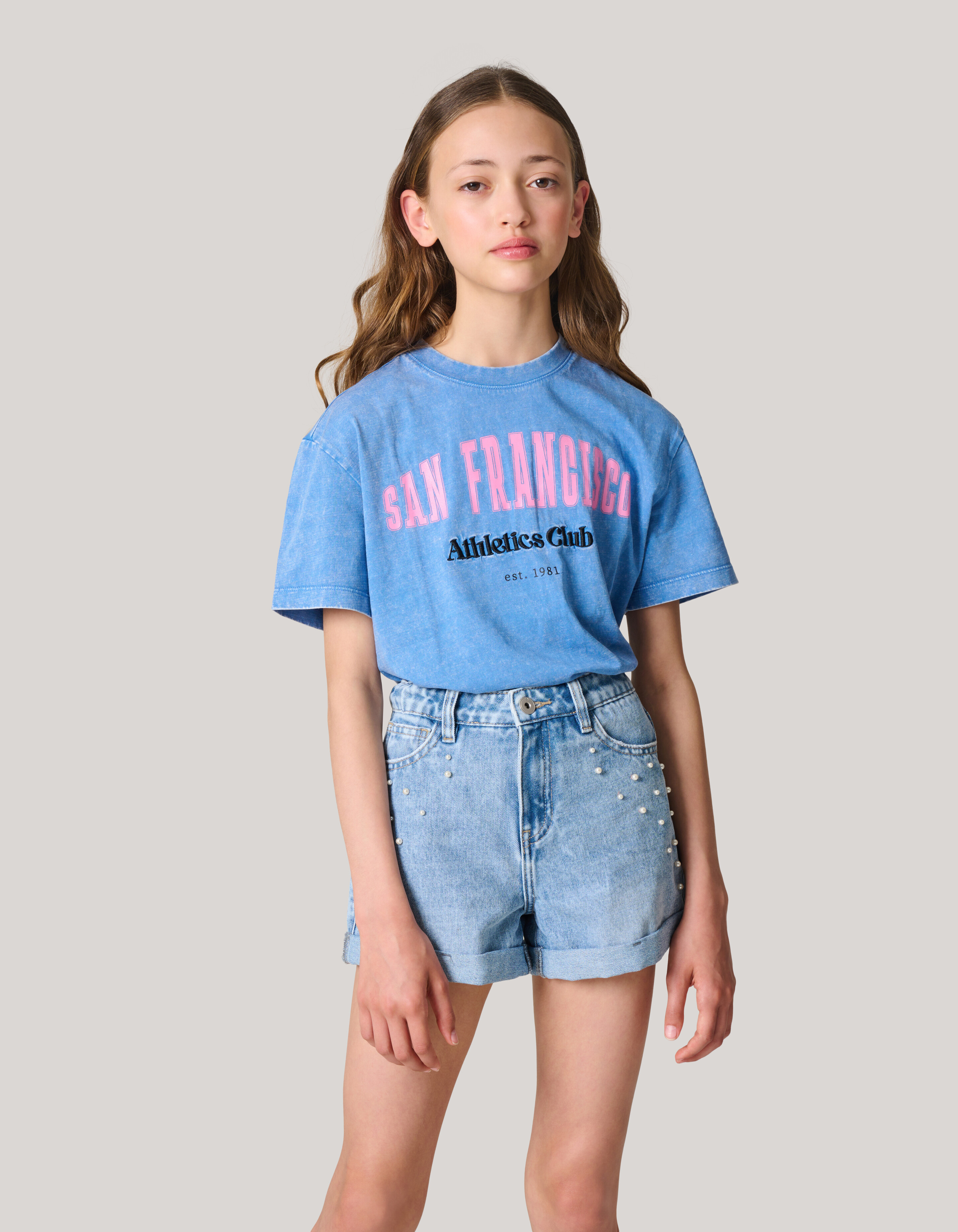Kunstwerk T-shirt Blau SHOEBY GIRLS