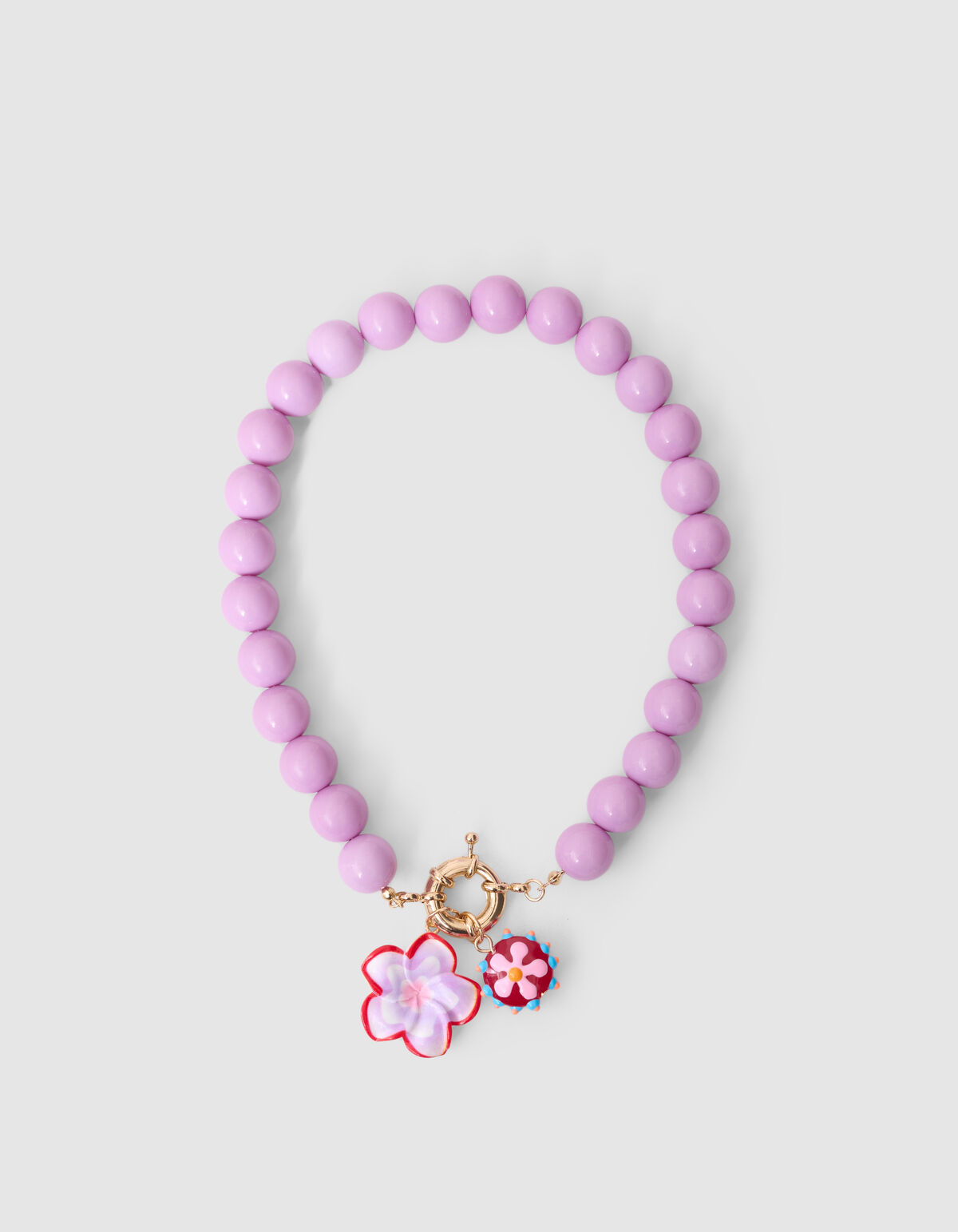 Statement Blumenhalskette Rosa SHOEBY ACCESSOIRES