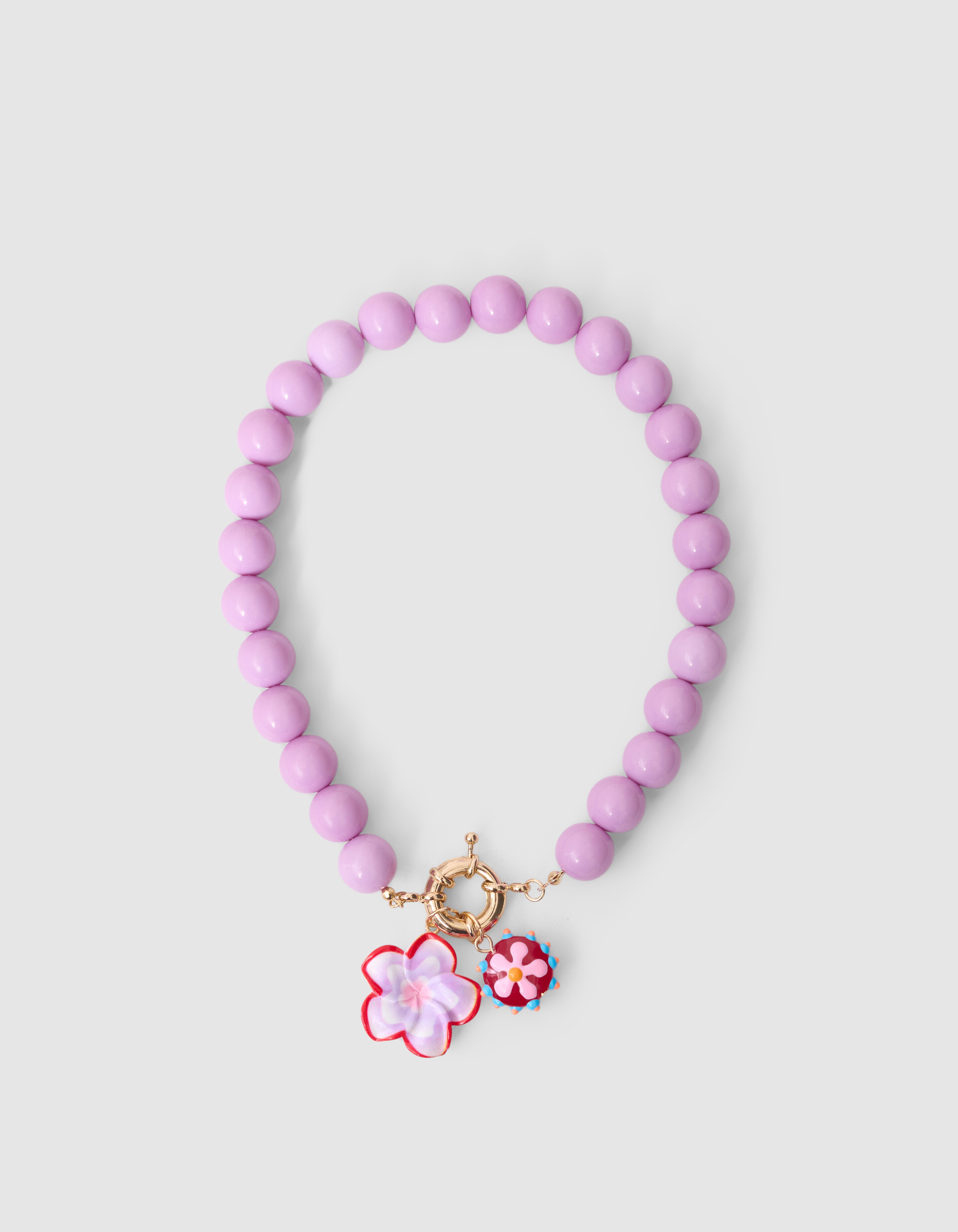 Statement Blumenhalskette Rosa SHOEBY ACCESSOIRES