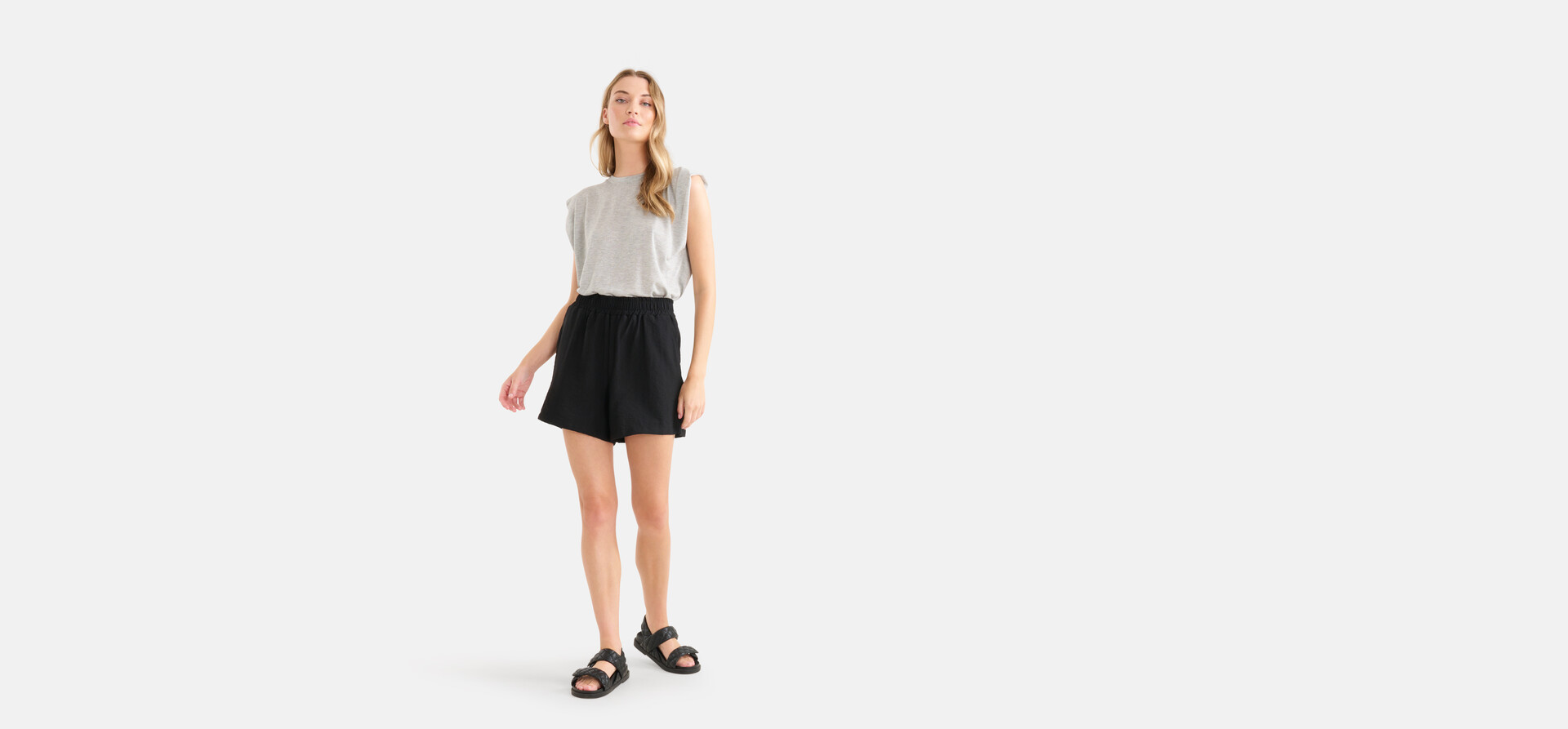 Structuur Short Zwart SHOEBY WOMEN