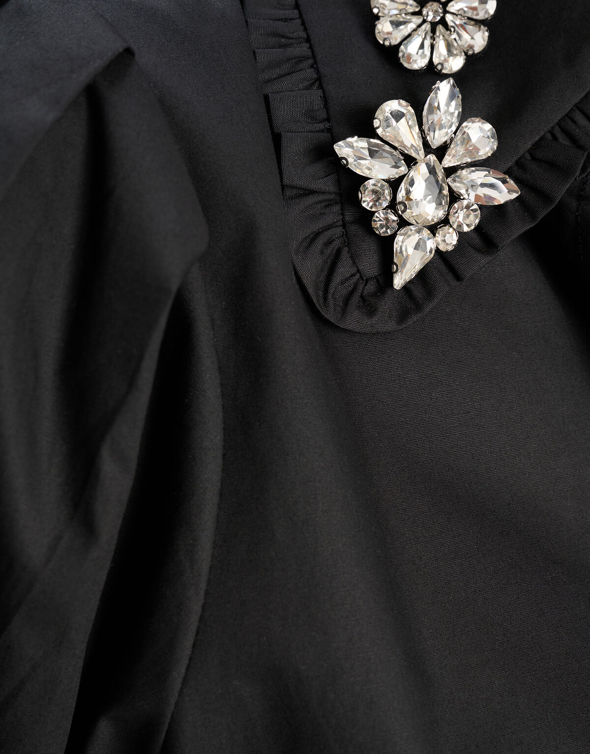 Bluse mit Strass-Detail Schwarz SHOEBY WOMEN