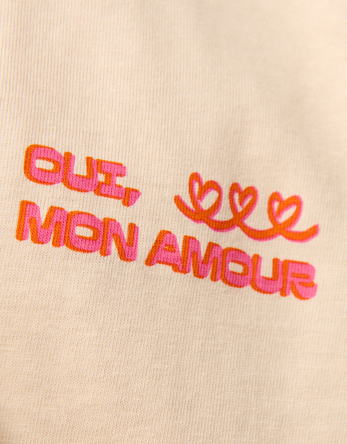 Mon Amour Artwork T-shirt Off White SHOEBY GIRLS