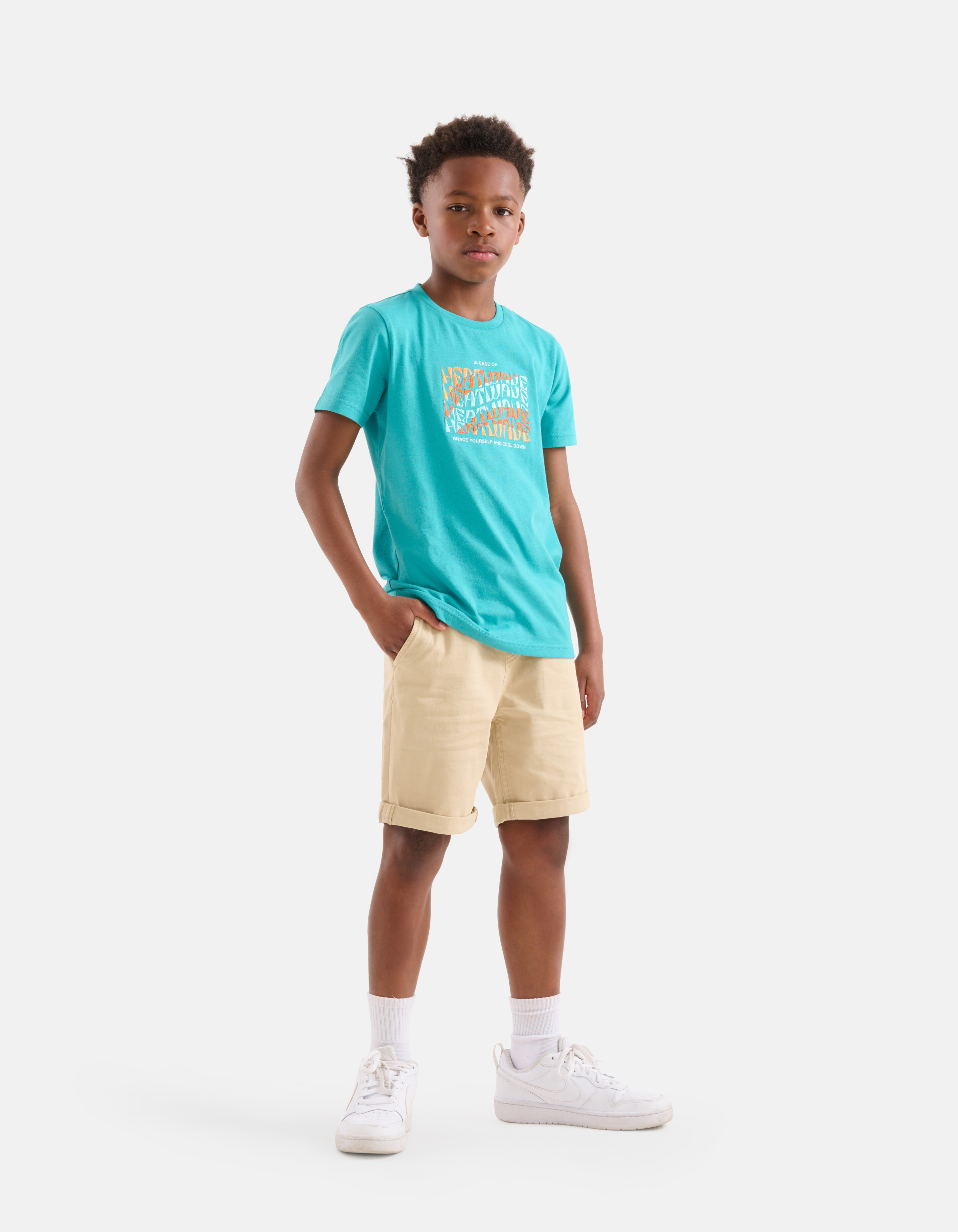 Stickerei-T-Shirt Blau SHOEBY BOYS