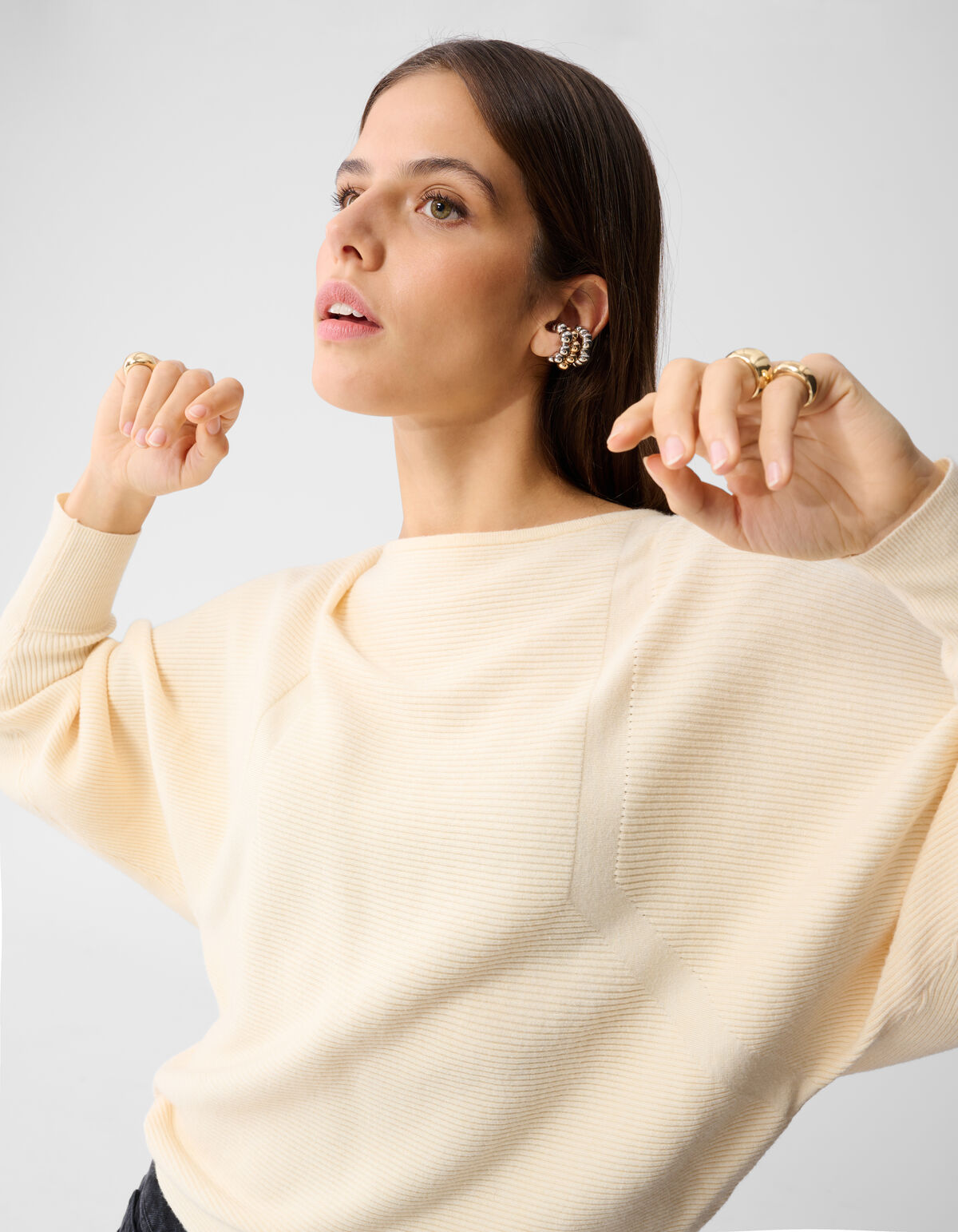 Übergroßer Pullover Off White SHOEBY WOMEN