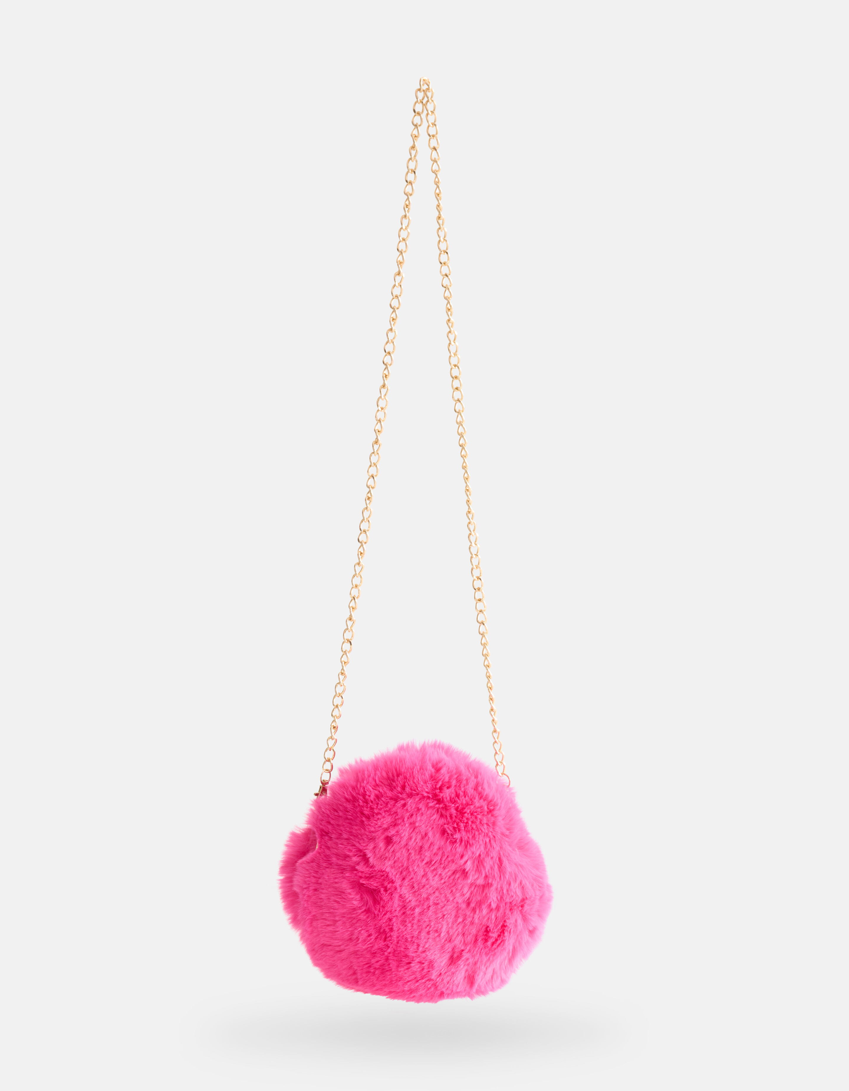 Runde Kunstpelztasche Rosa SHOEBY ACCESSOIRES