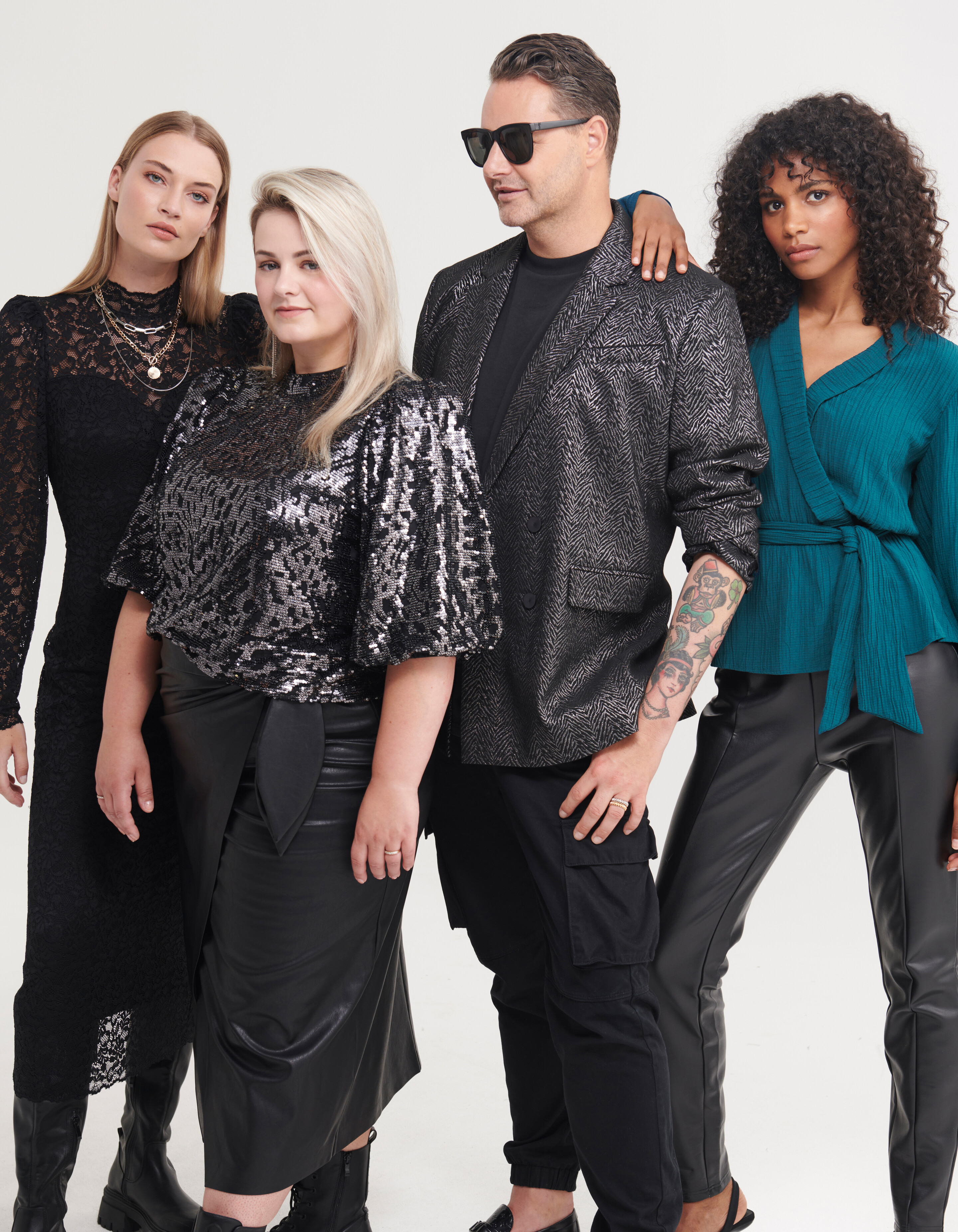 Pailletten-Top Schwarz von Fred SHOEBY WOMEN