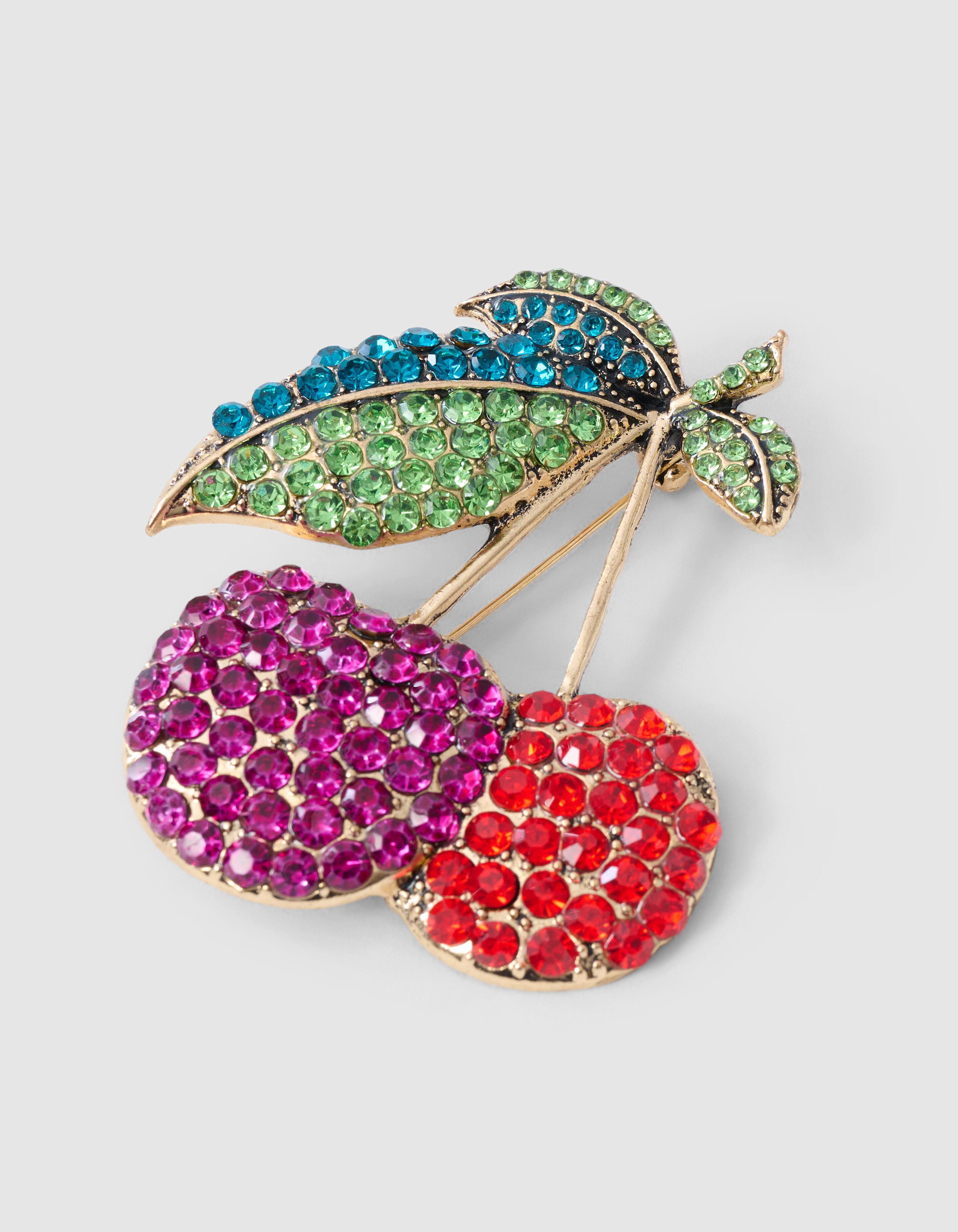 Strass-Kirsch-Brosche Rot SHOEBY ACCESSOIRES
