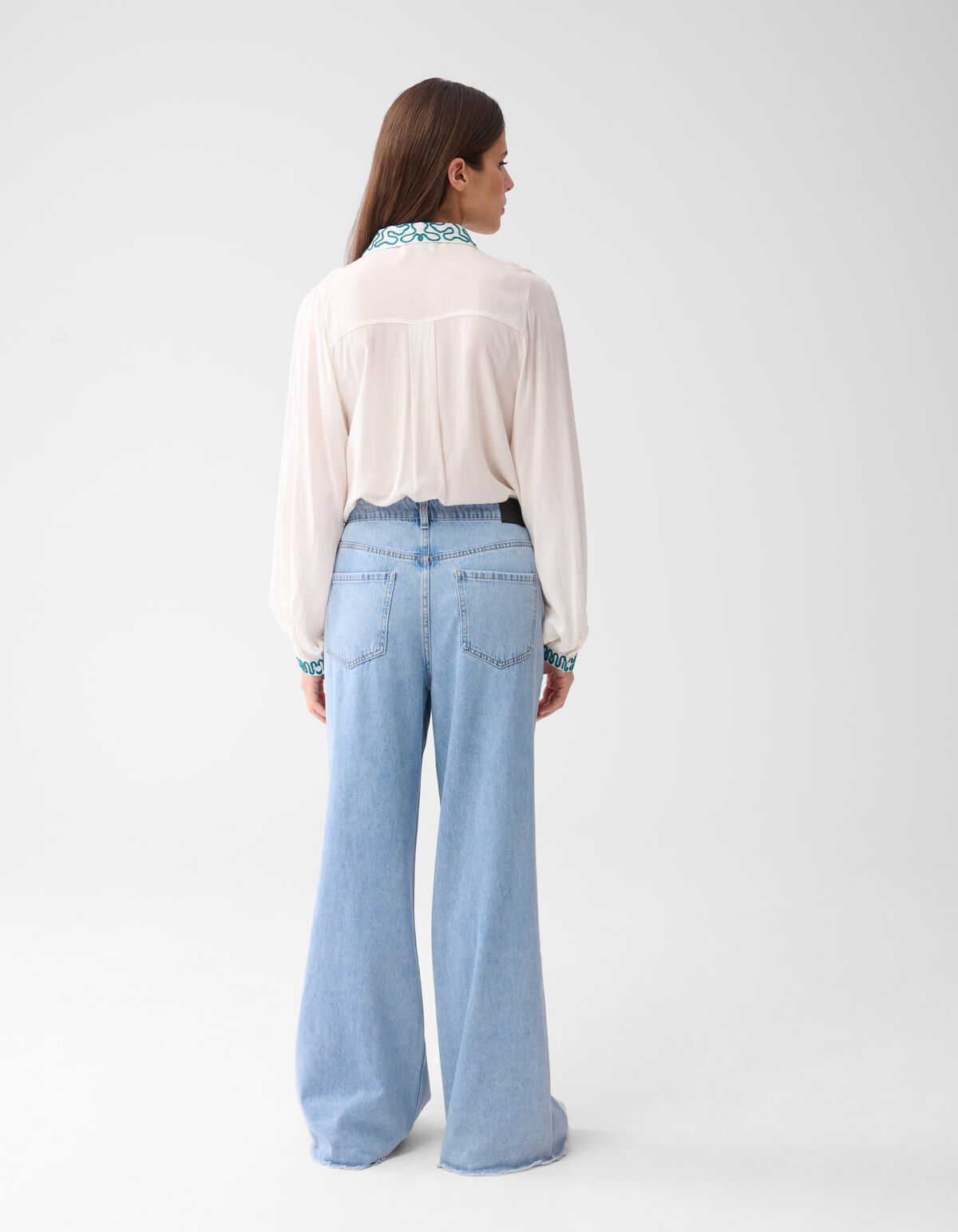 Kordel-Stickerei Bluse Offbroken White SHOEBY WOMEN