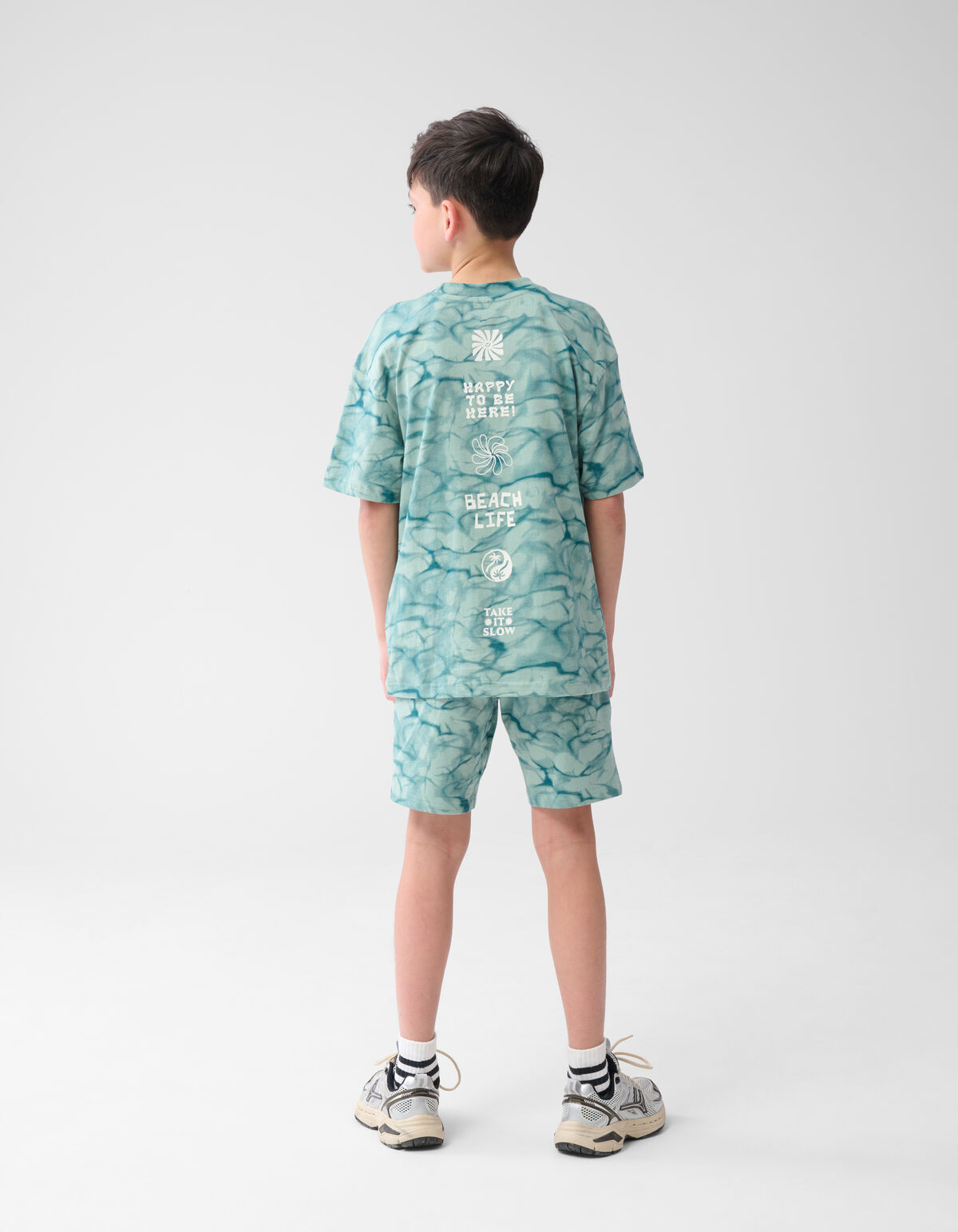 Gebleichtes T-shirt Dunkelgrün SHOEBY BOYS