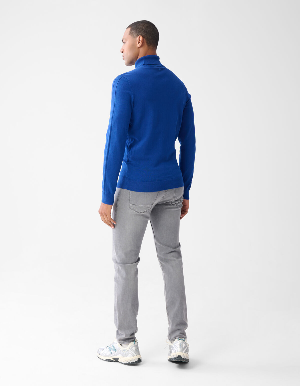 Basic Rollkragenpullover Blau SHOEBY MEN
