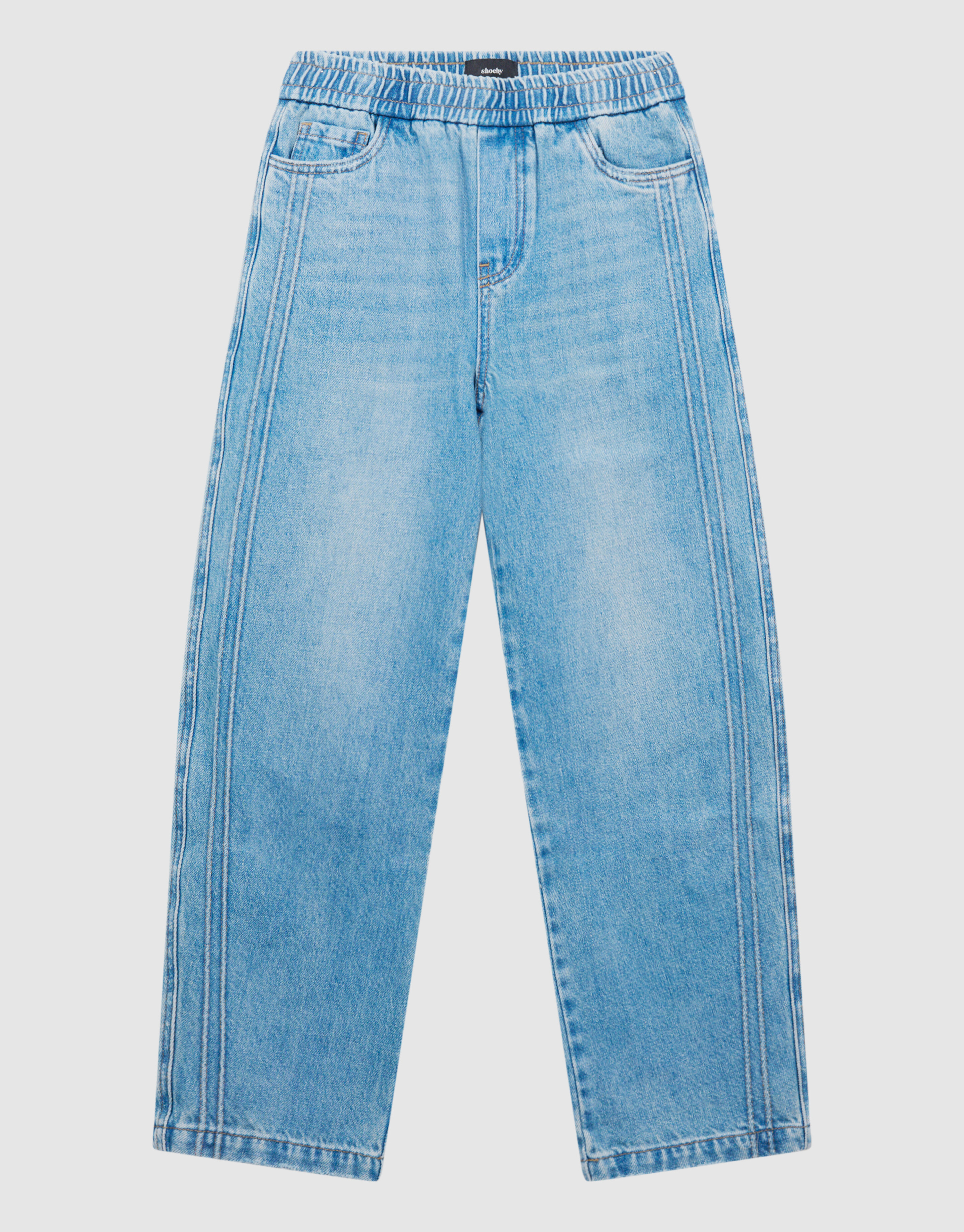 Sportliche Baggy-Fit-Jeans, mittelgrau SHOEBY BOYS