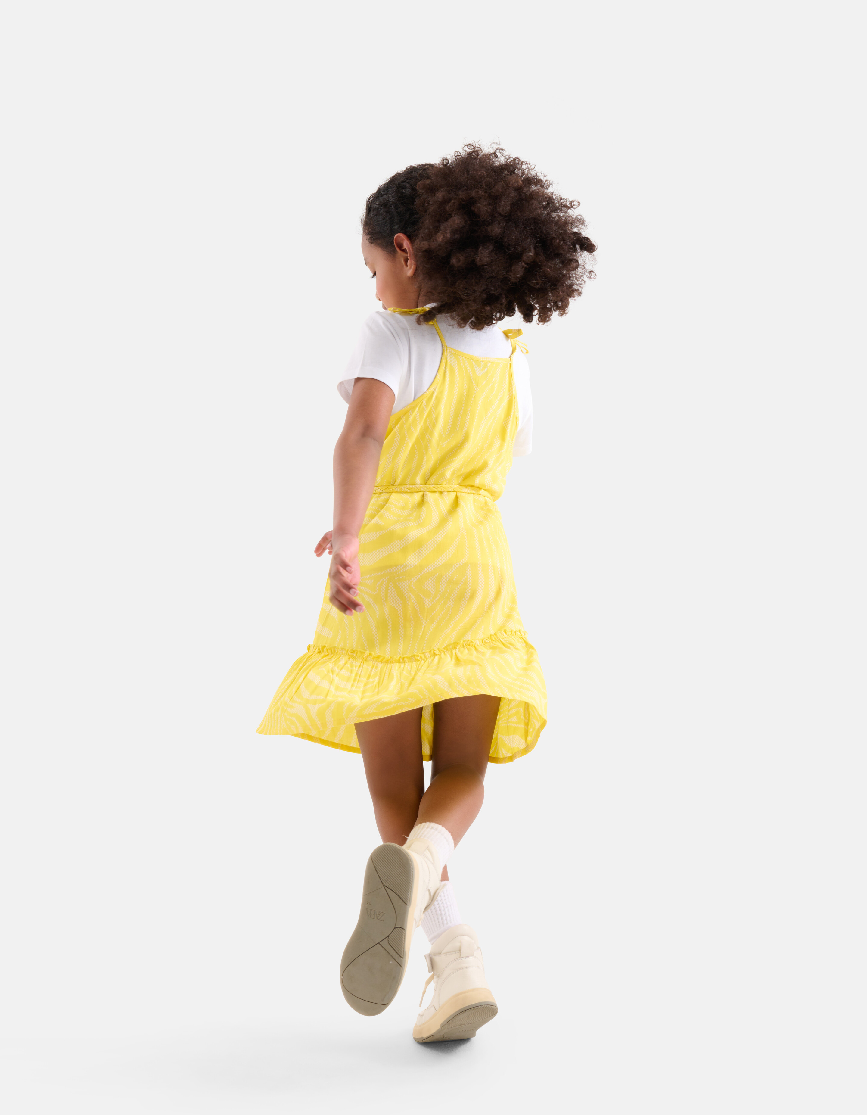 Zebra Print Kleid Gelb SHOEBY GIRLS