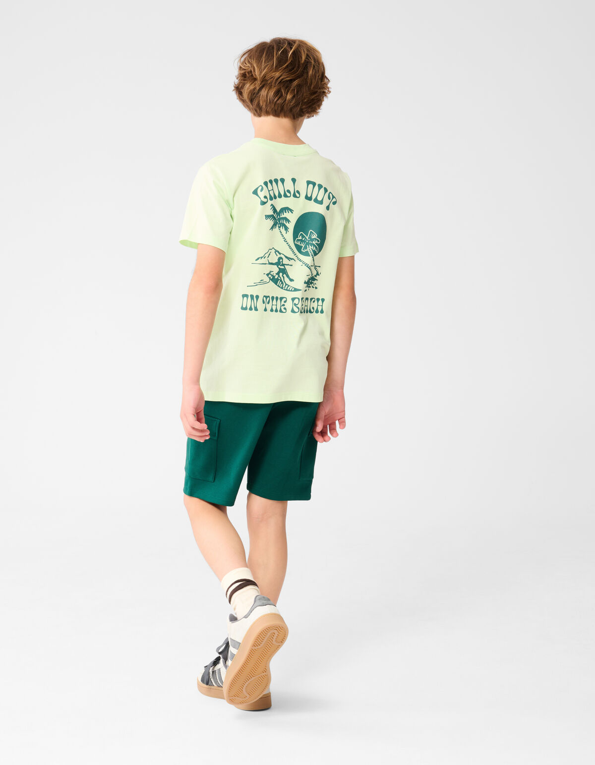 Strand Artwork T-shirt Hellgrün SHOEBY BOYS