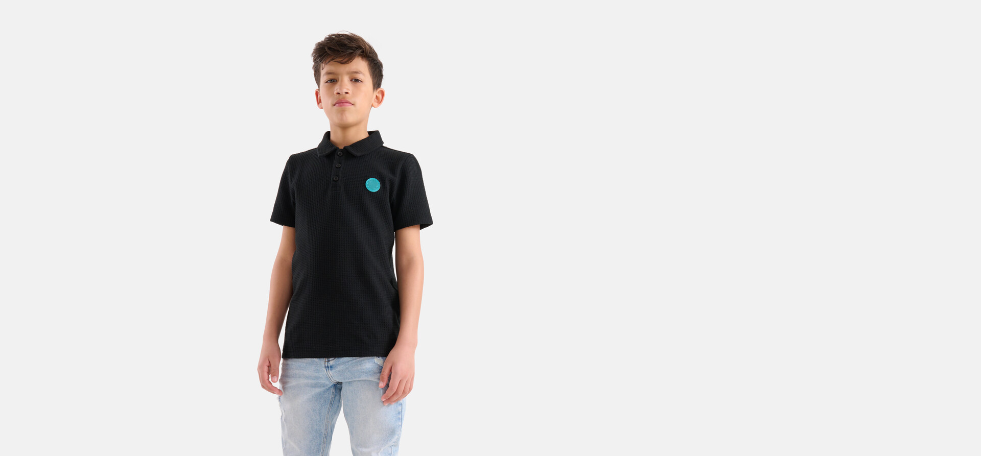 Struktur Polo Schwarz SHOEBY BOYS