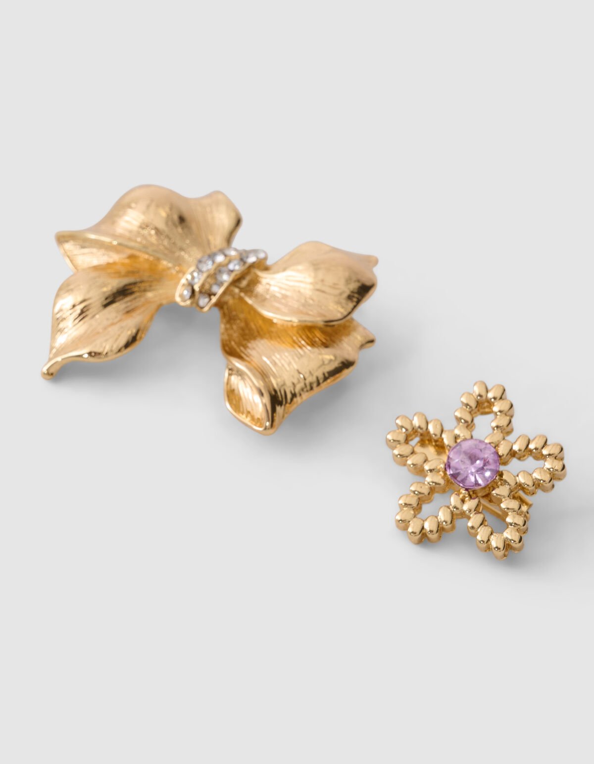 Bow Brooch Set Gold SHOEBY ACCESSOIRES