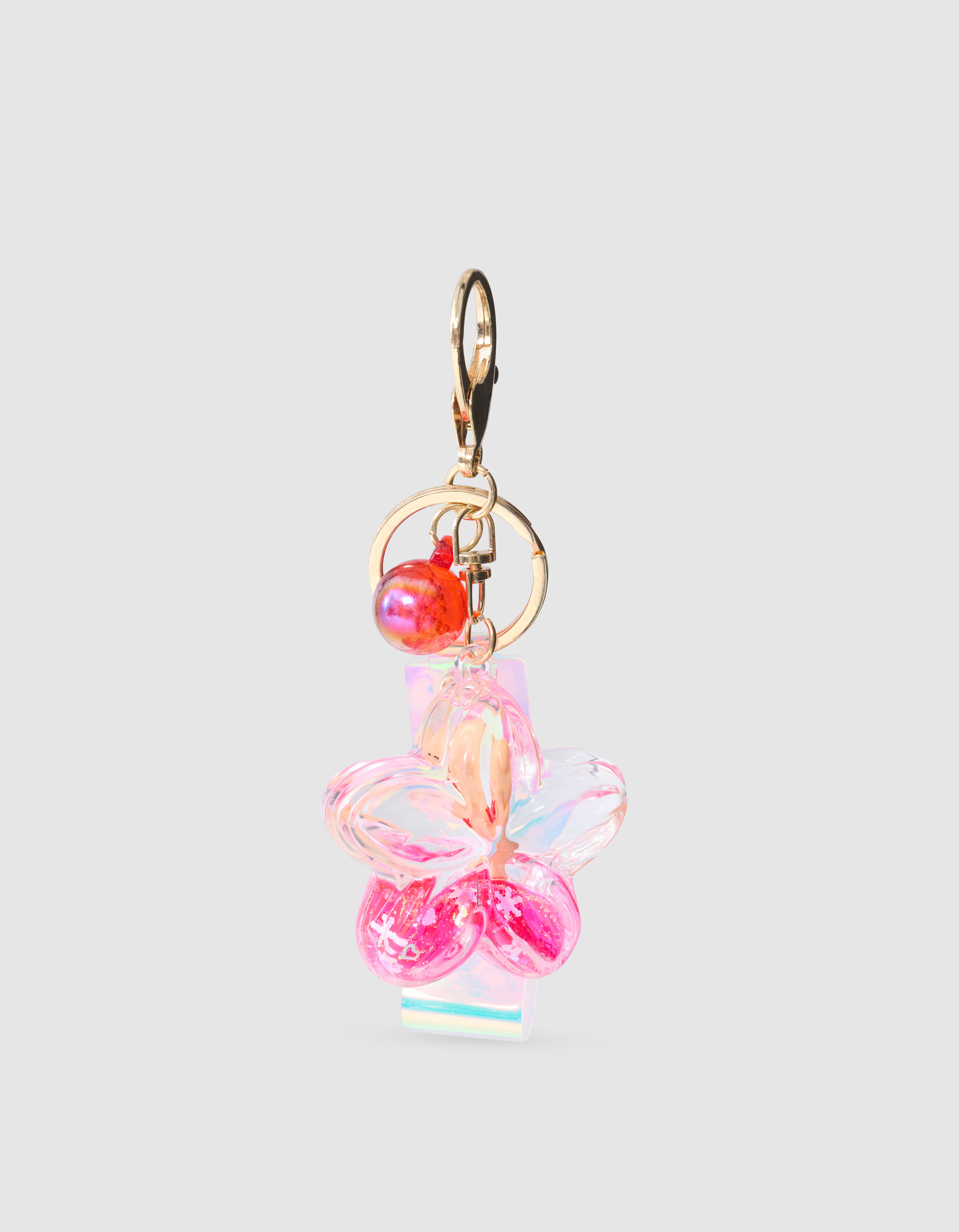 Blumen Schlüsselanhänger Dunkelrosa SHOEBY ACCESSOIRES